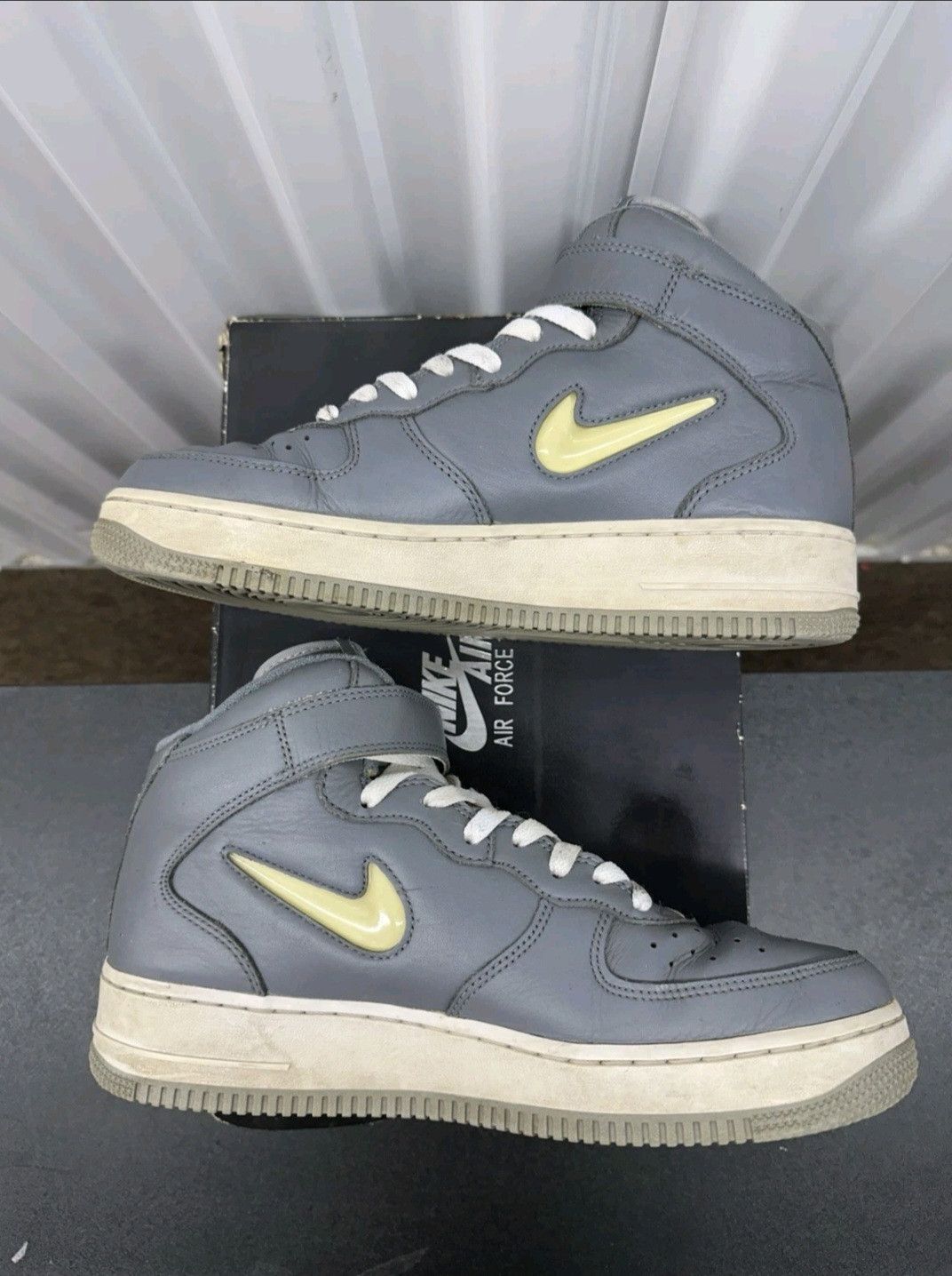Nike Nike Air Force 1 Mid Jewel QS NYC - Cool Grey Size 9 Men Size US 9 / EU 42 - 3 Thumbnail
