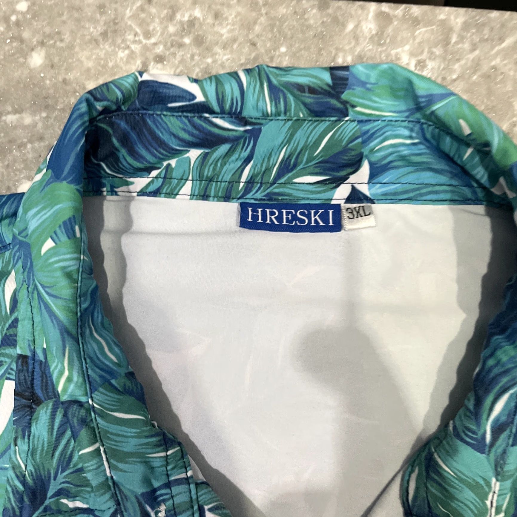 Vintage **Herski XXXL Blue Floral Golf Polo Shirt** User: **Herski 3XL Blue Floral Golf Polo Shirt** Size US XXL / EU 58 / 5 - 2 Thumbnail