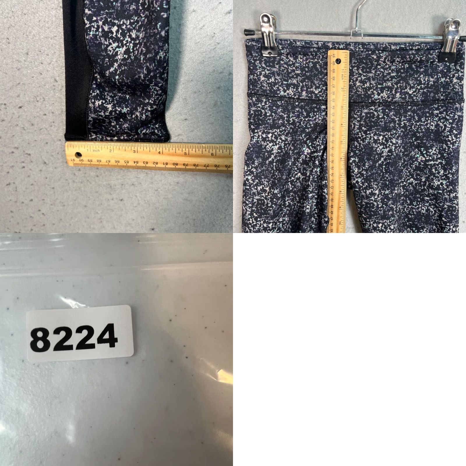 Lululemon VINTAGE Lululemon High-Waisted Black & Speckled Cropped Leggings Womens Size 2 Size 26" / US 2 / IT 38 - 8 Thumbnail
