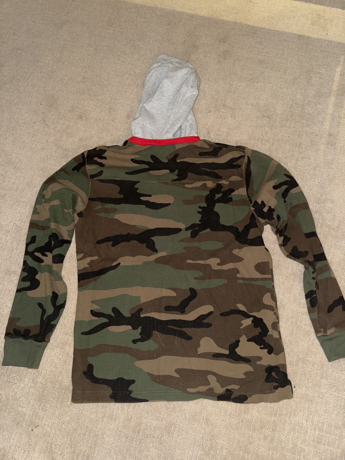 Supreme Supreme Hooded Waffle Ringer FW17 Woodland Camo XL Deadstock Size US XL / EU 56 / 4 - 9 Thumbnail