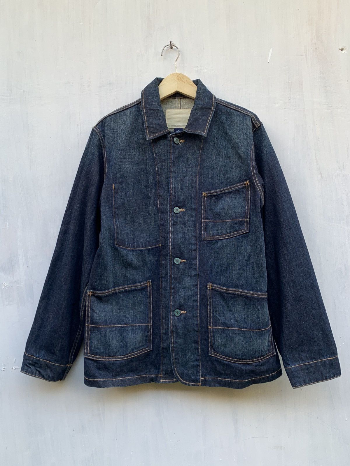Vintage FALL 2003 GAP raw denim chore jacket