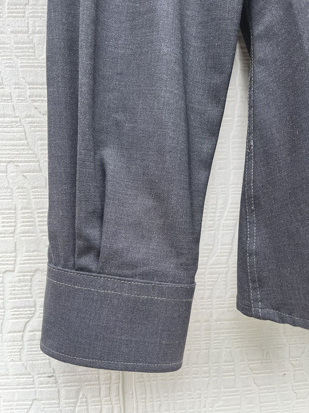 Raf Simons 1997 Wool Lycra Wide Collar Shirt Size US L / EU 52-54 / 3 - 5 Thumbnail