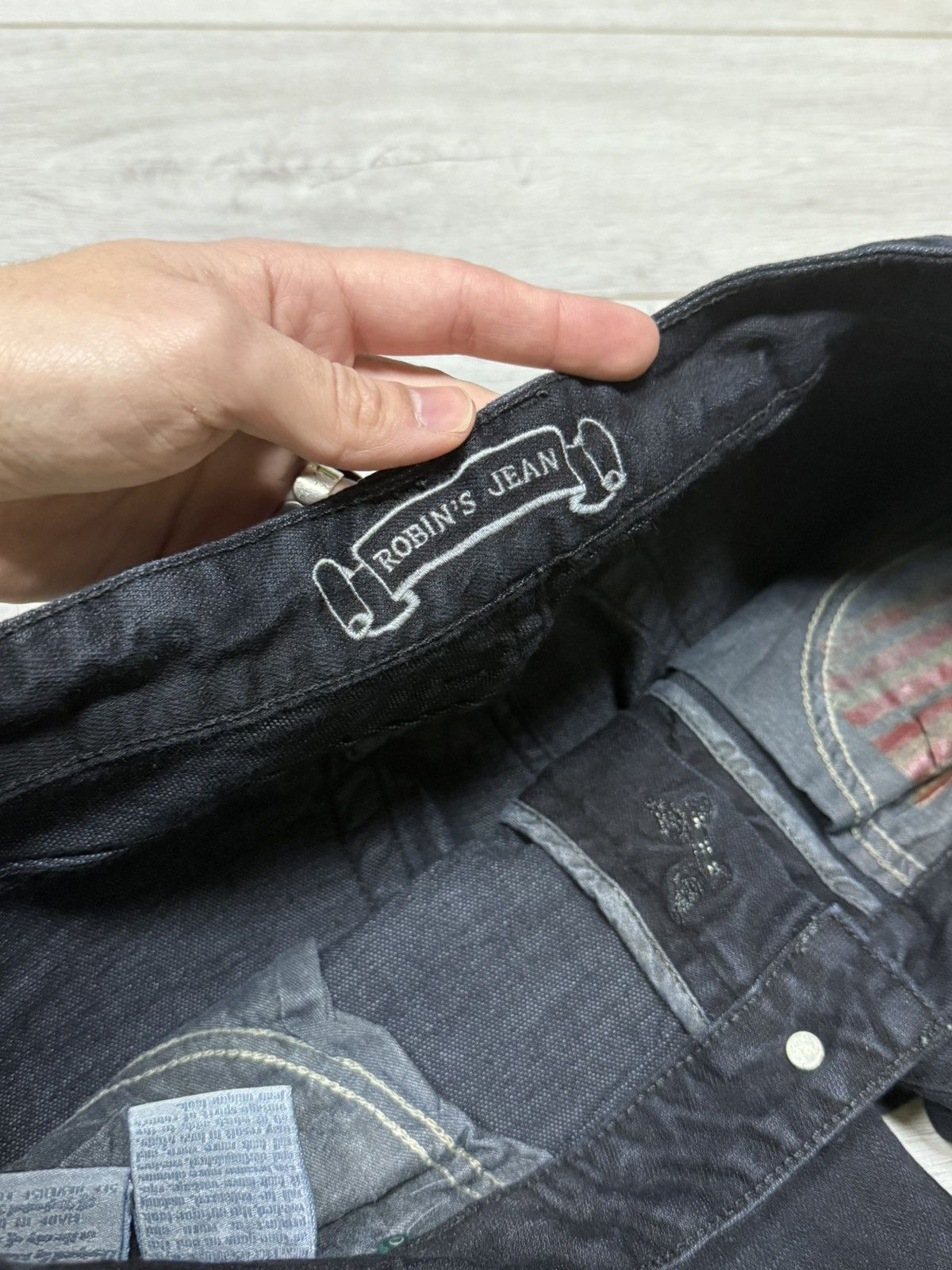 Robins Jeans Robins Jean vintage USA denim pants jeans biker tears Size US 32 / EU 48 - 10 Thumbnail