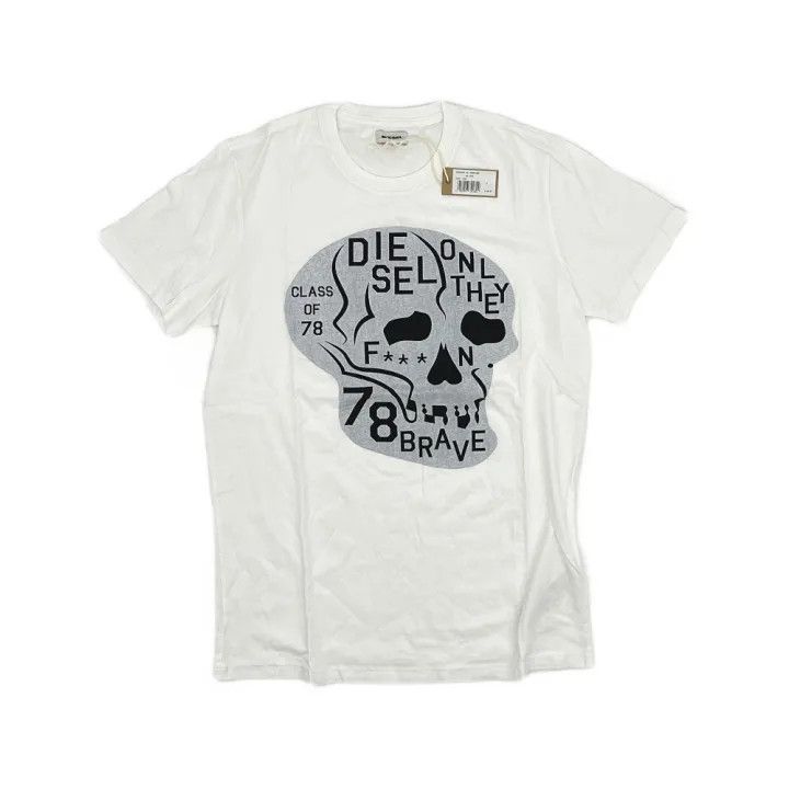 Diesel Skull Print Casual T-Shirt 0079