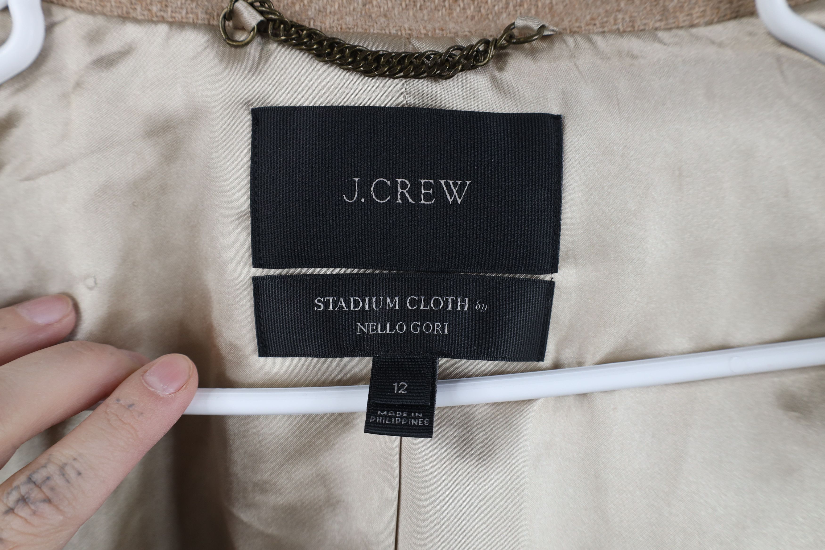 J.Crew J Crew Cloth Nello Gori Cocoon Wool Coat Jacket Beige Size XL / US 12-14 / IT 48-50 - 9 Thumbnail