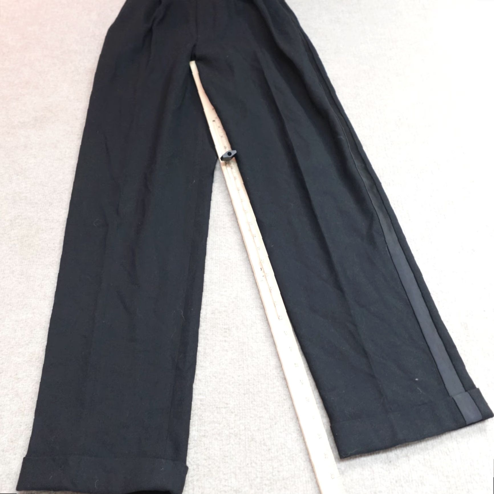 Missoni VINTAGE Ralph Lauren Womens Pants 0 Black Wool Tuxedo Old Stock USA NEW READ Size 25" / US 0 / IT 36 - 3 Thumbnail
