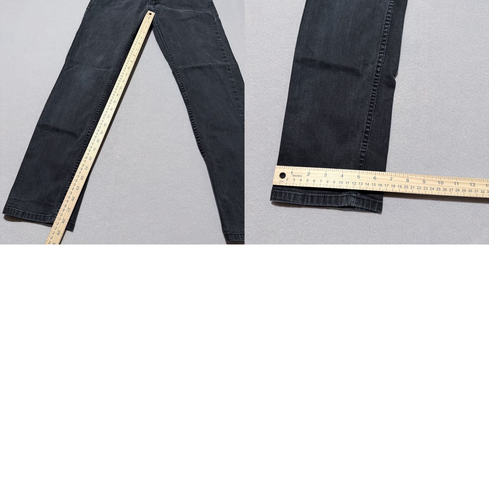 Vintage Signature by Levi Strauss Jeans Mens Black Denim Low Rise Stretch Skinny - 34x30 XS? Size US 34 / EU 50 - 9 Thumbnail
