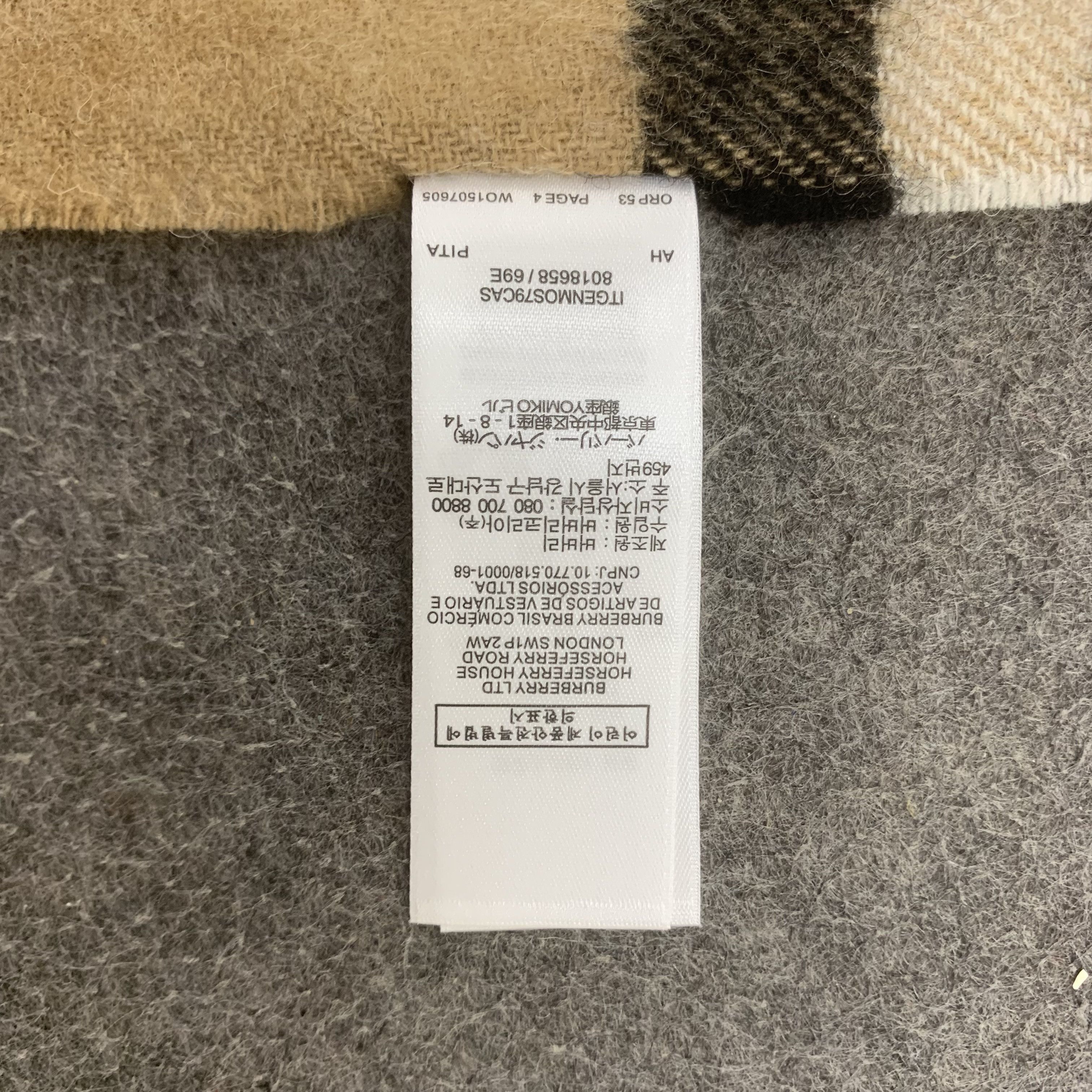 Burberry Burberry Scarf Cashmere Muffler Neck Wrap BL9127 Size ONE SIZE - 7 Thumbnail