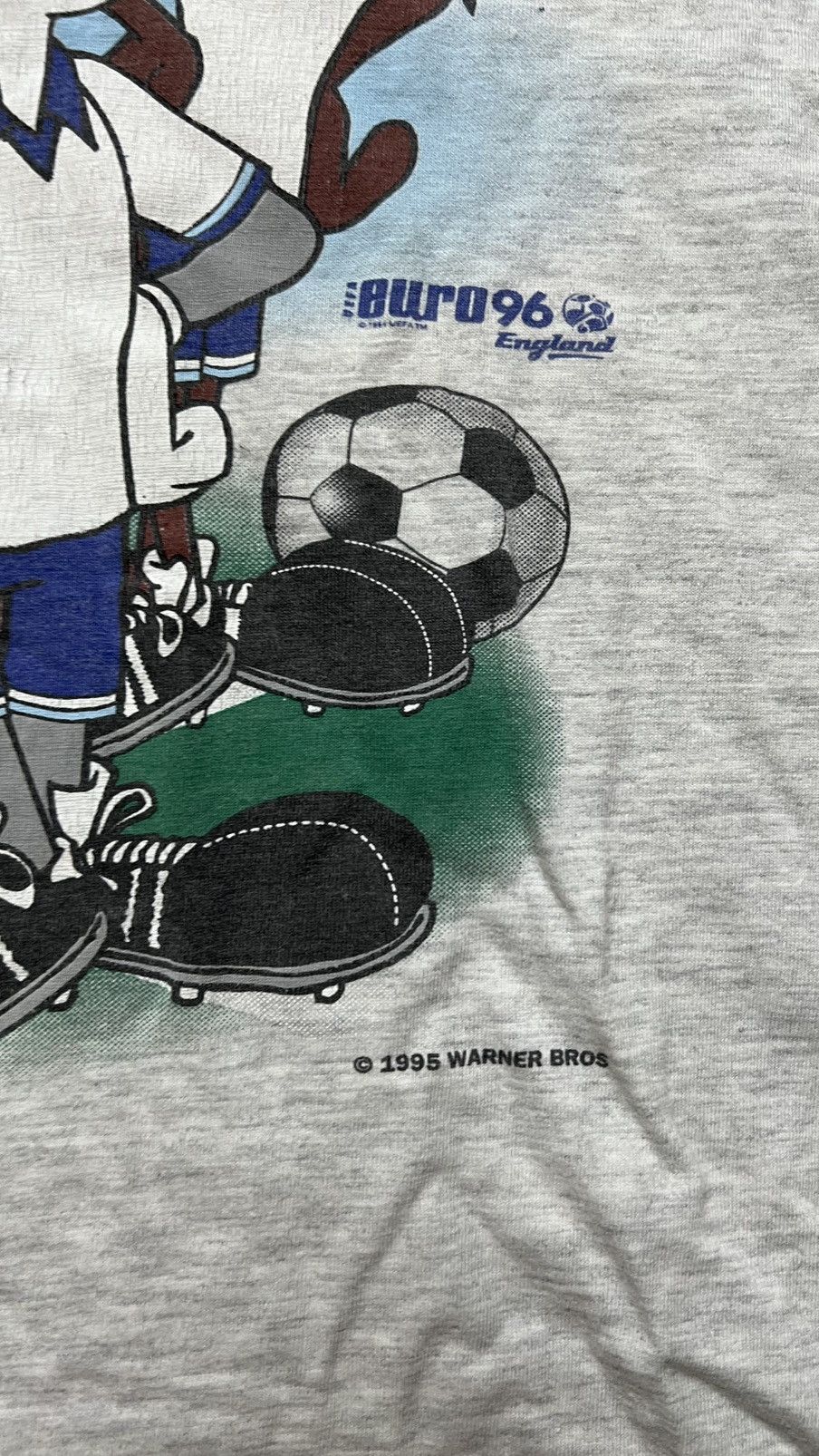 Nutmeg 1995-1996 looney tunes England football euro nutmeg t shirt Size US XL / EU 56 / 4 - 4 Thumbnail