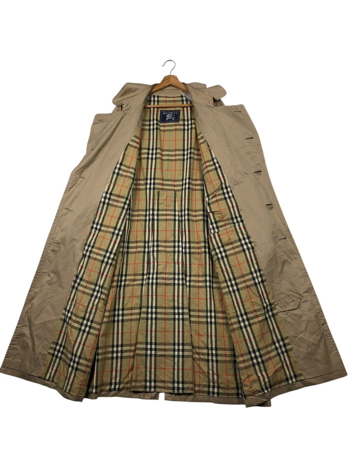 Burberry 🔥VINTAGE LONG JACKET TRENCH COAT BURBERRYS NOVA CHECK Size US M / EU 48-50 / 2 - 13 Thumbnail