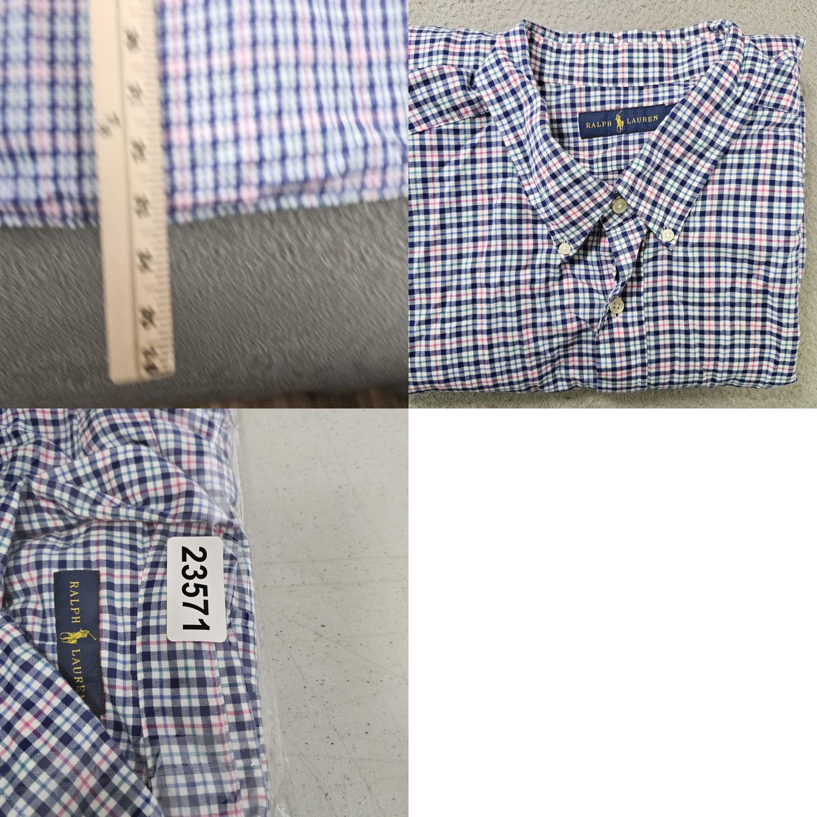 Ralph Lauren Ralph Lauren Shirt Mens 3XB Big Blue Pink Plaid Button-Down Long Sleeve Shirt Size US XXL / EU 58 / 5 - 8 Thumbnail