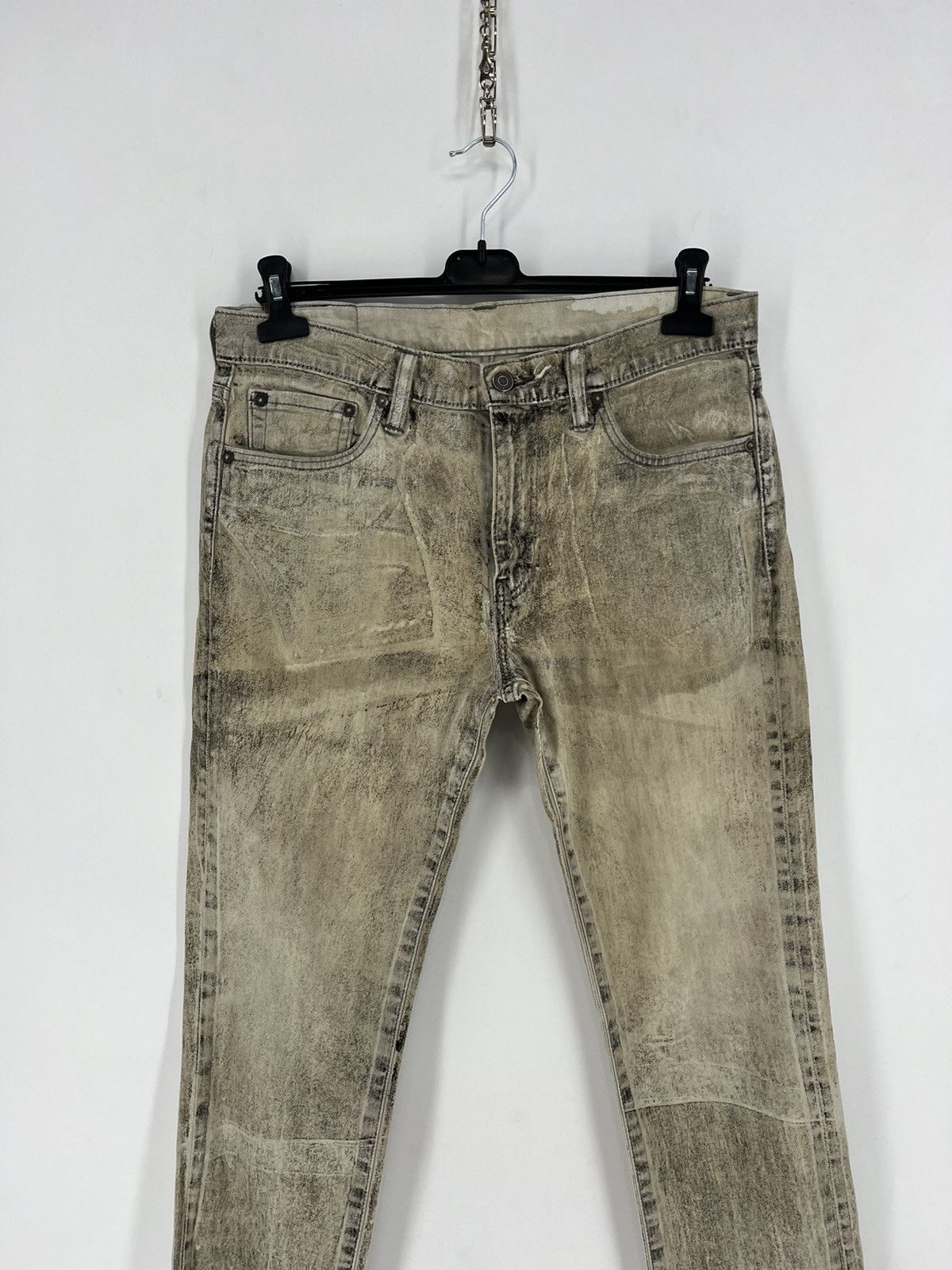 Levi's × Levi's Vintage Clothing Vintage Levis 511 Beige Dirty Jeans Levi's Faded Denim Size US 33 - 3 Thumbnail