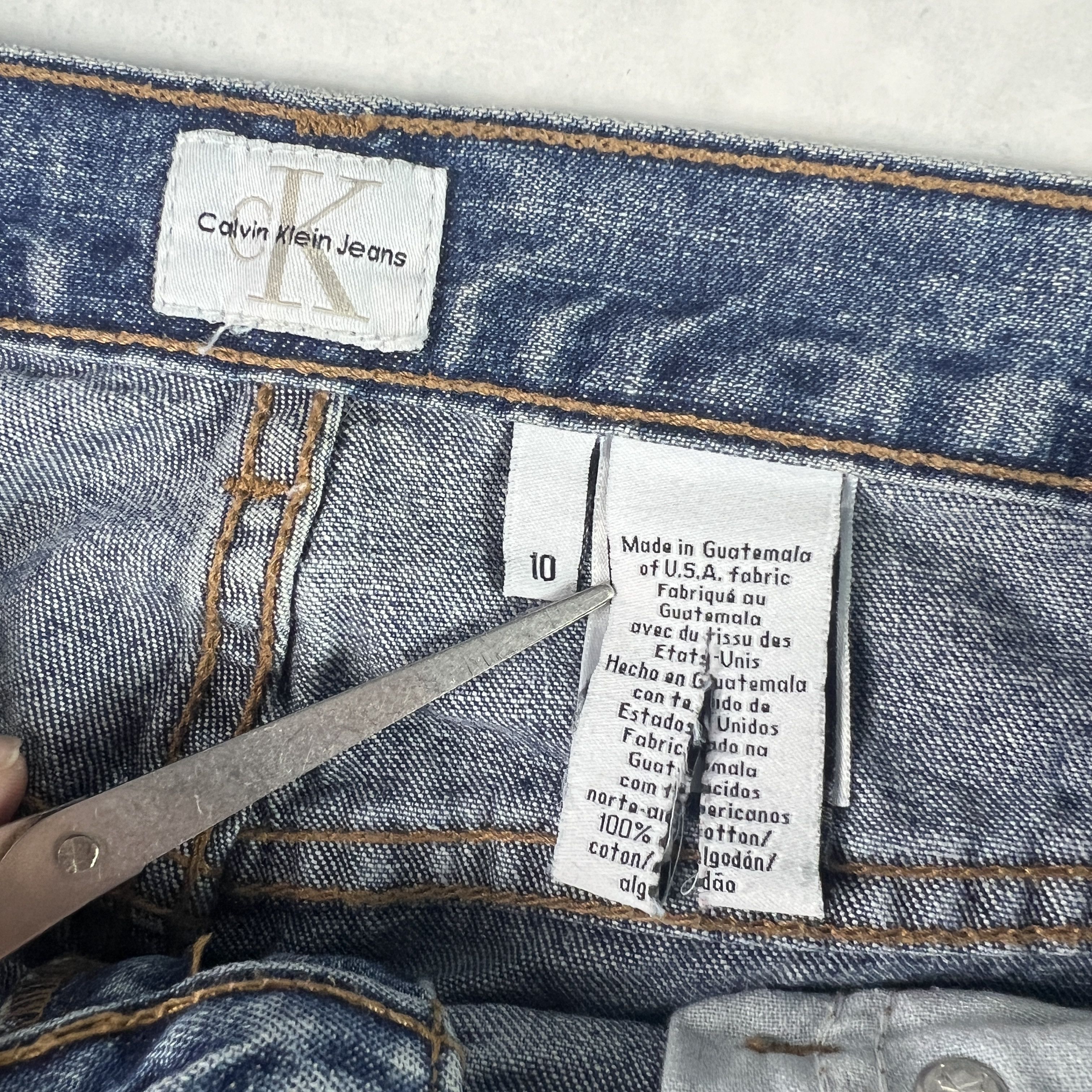 Calvin Klein VTG Calvin Klein Jeans Mid Rise Boot Cut Blue Faded Denim Size 32" / US 10 / IT 46 - 10 Thumbnail