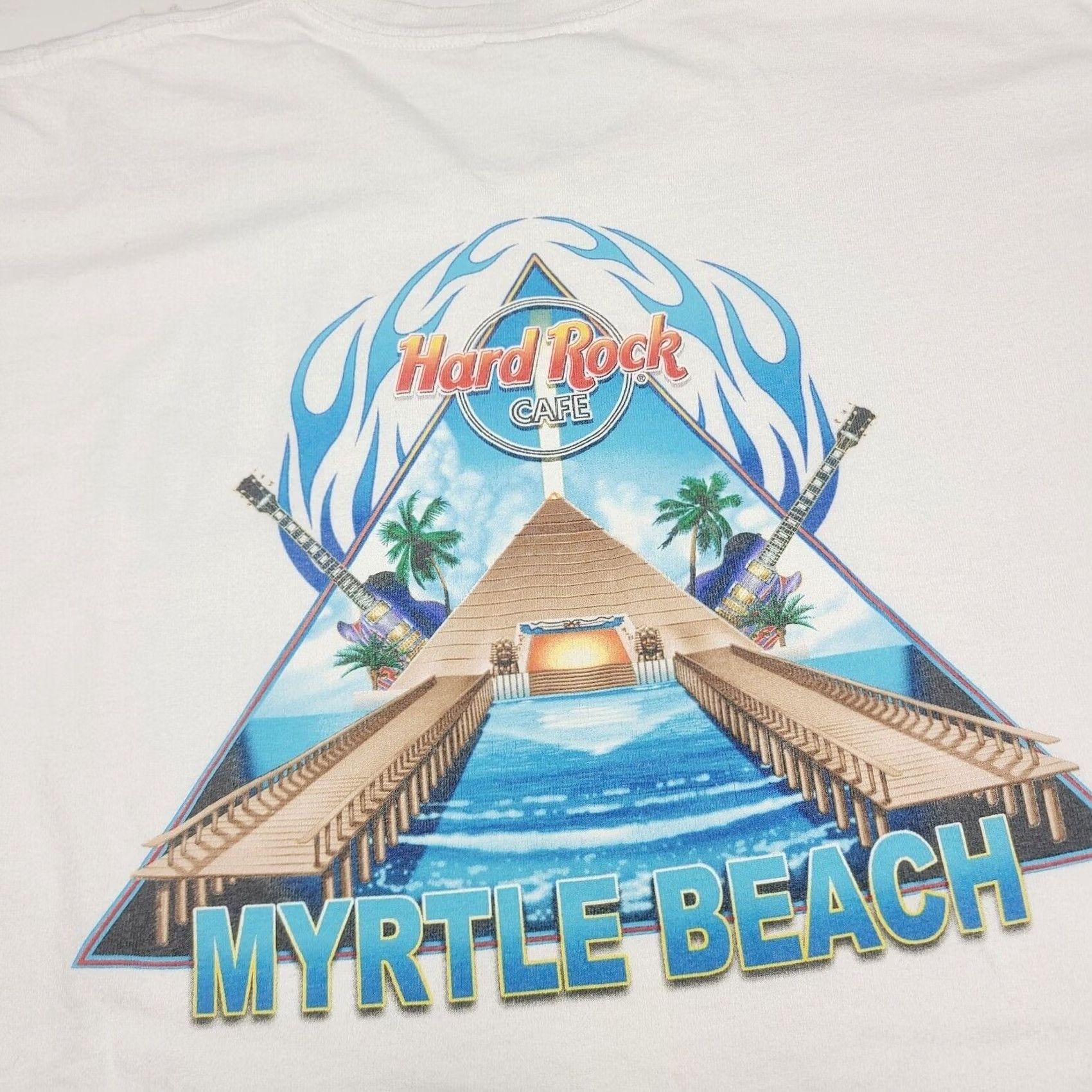 Hard Rock Cafe VINTAGE Hard Rock Cafe Myrtle Beach T-Shirt Large Mens Crew Neck Short Sleeve White USA Music Rock And Roll L Size US L / EU 52-54 / 3 - 2 Thumbnail