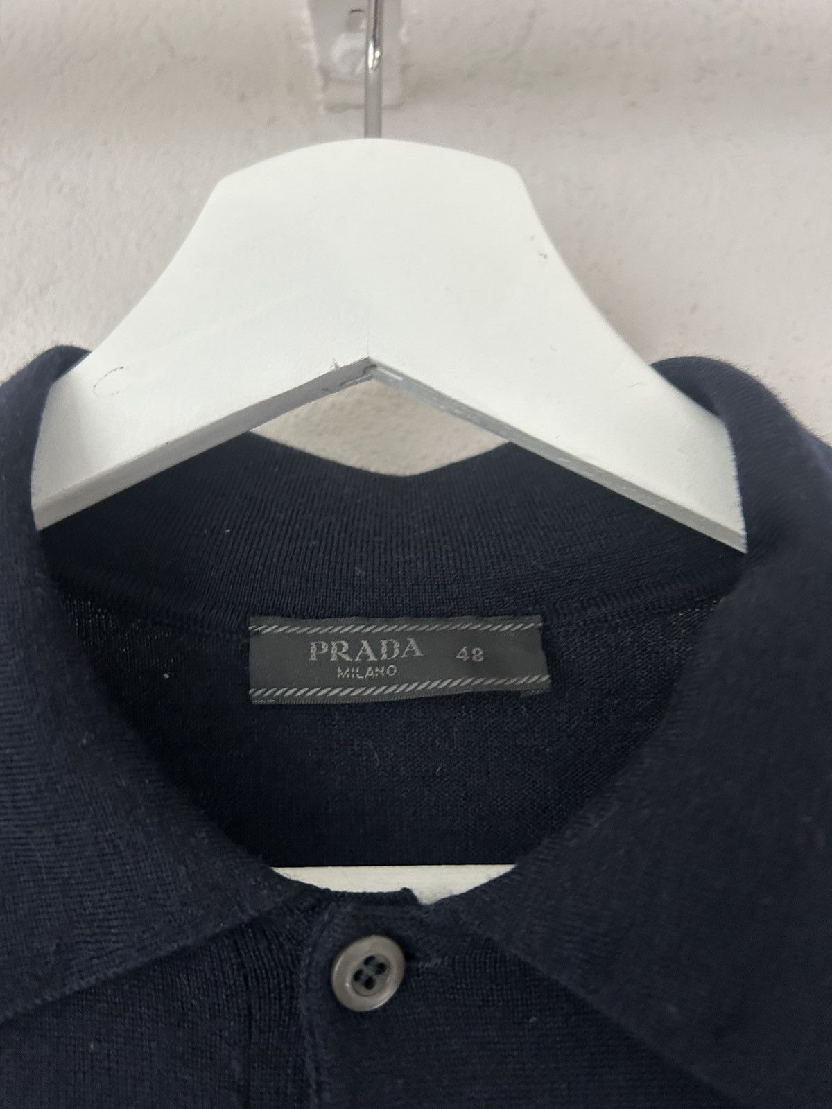 Prada Prada Navy Wool Knit Polo Shirt – Size 48 Size US M / EU 48-50 / 2 - 3 Thumbnail