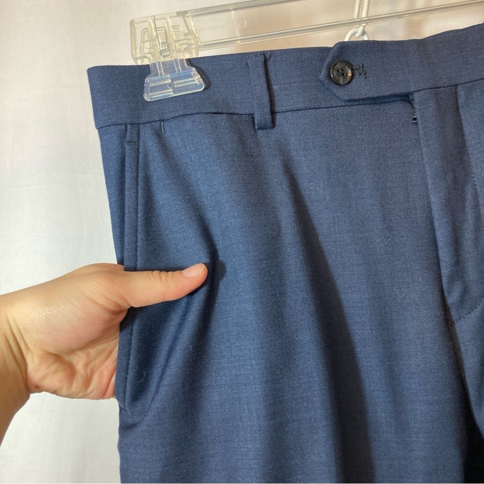Tommy Hilfiger Tommy Hilfiger Blue Pleated Tapered Straight Leg Dress Pants Size US 32 / EU 48 - 2 Thumbnail