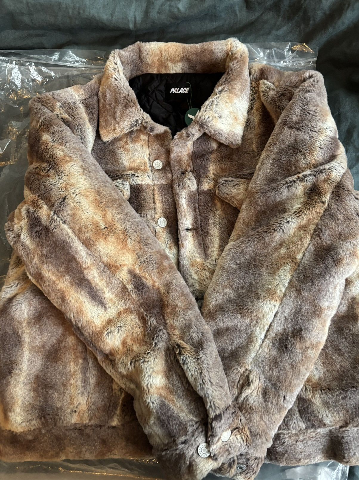 Palace Faux Fur Trucker Jacket