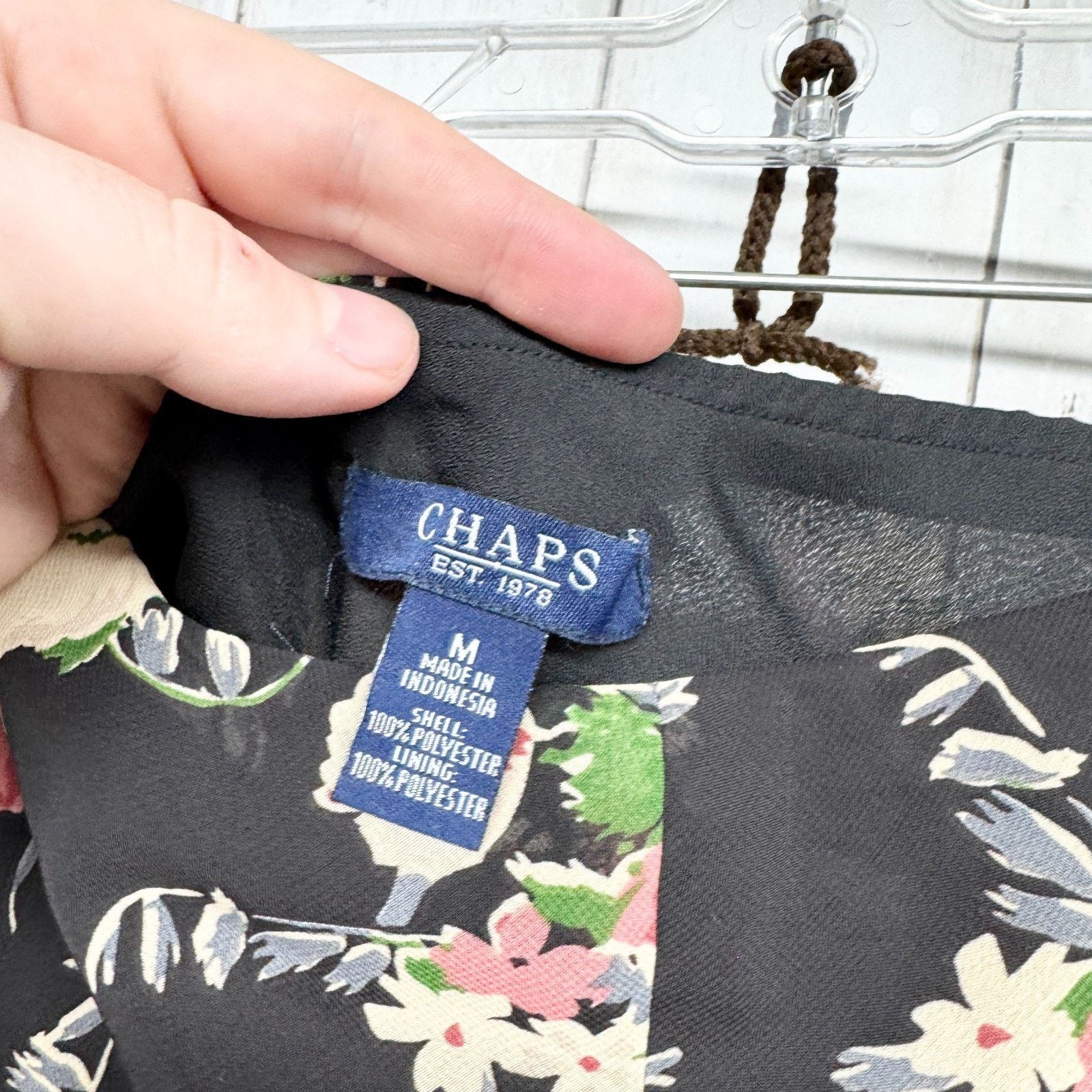Chaps Chaps Skirt Size Medium Black Multicolor Floral Tube Top Size M / US 6-8 / IT 42-44 - 3 Thumbnail
