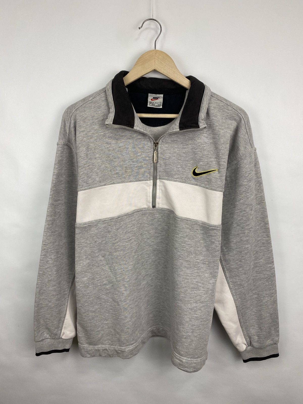 Nike 🇺🇸 Vintage 90s Nike Athletic 1/4 Zip Sweatshirt Rare Hype Size US M / EU 48-50 / 2 - 3 Thumbnail