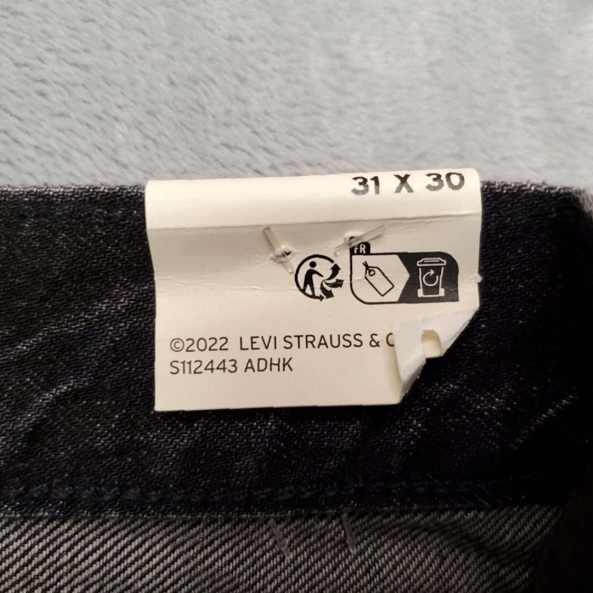 Vintage VINTAGE Levis Premium Jeans Mens 31x30 Black 501 Big E Straight Leg Button Fly Pants Size US 31 - 5 Thumbnail