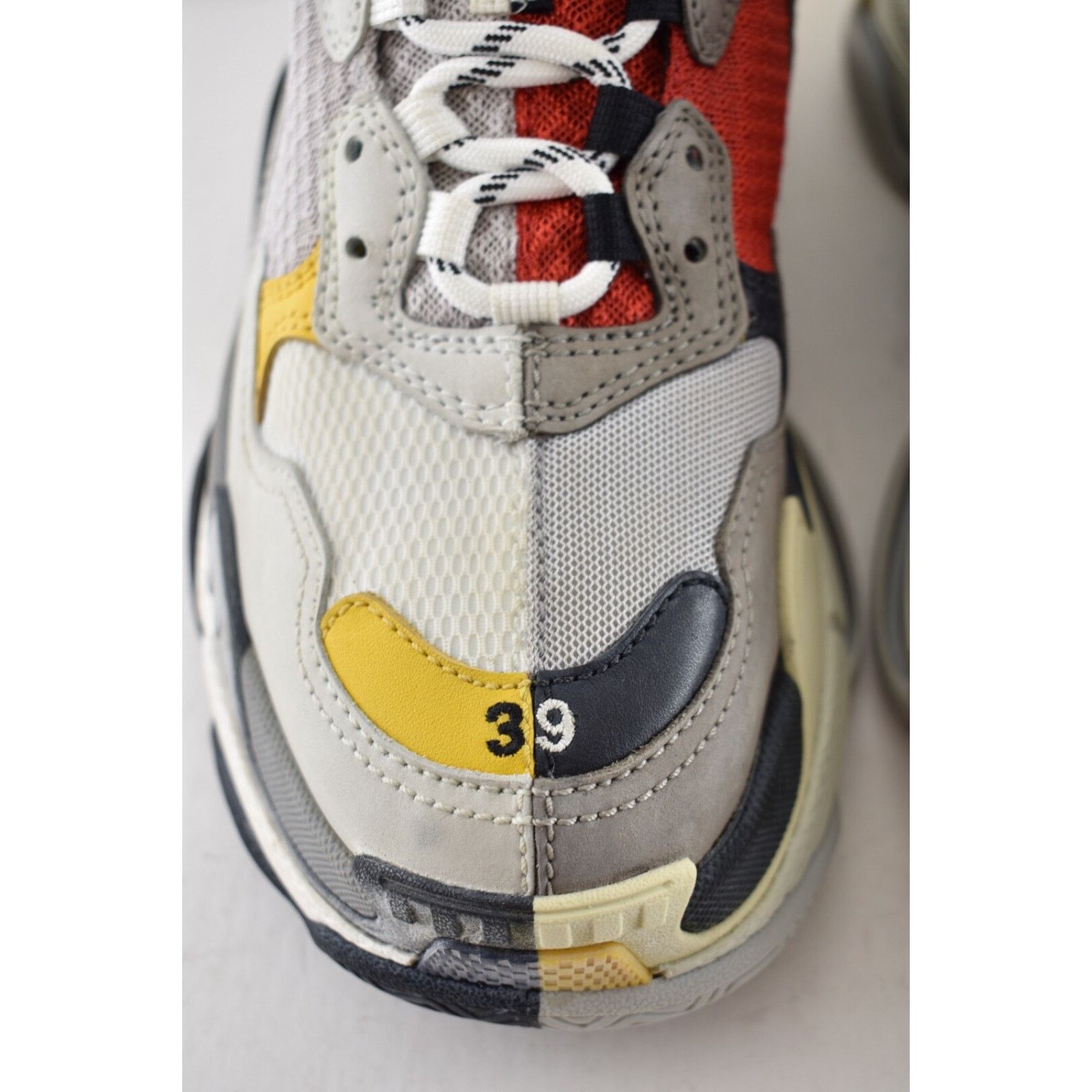 Balenciaga Balenciaga Triple S Split White Grey Yellow Flat Platform Size US 6 / EU 39 - 9 Thumbnail