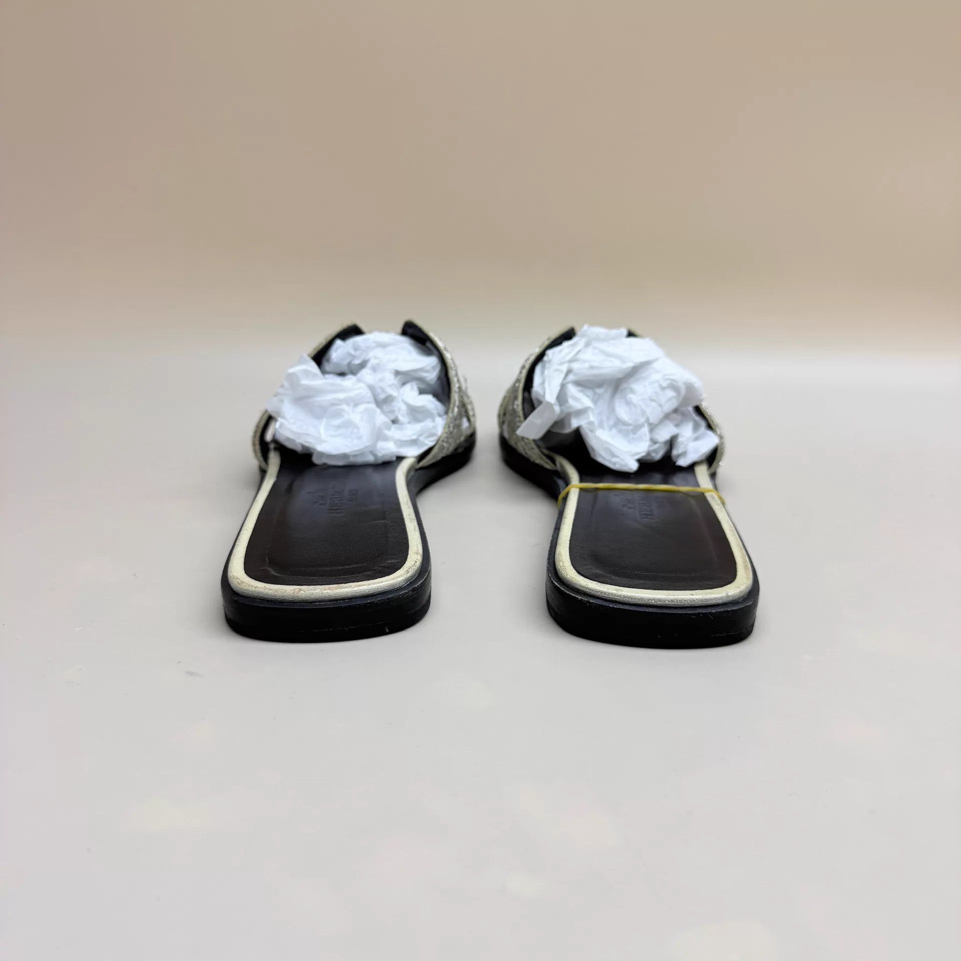 Hermes Hermes Gold Woven H Slippers 36 99 New Size US 5.5 / IT 35.5 - 3 Thumbnail