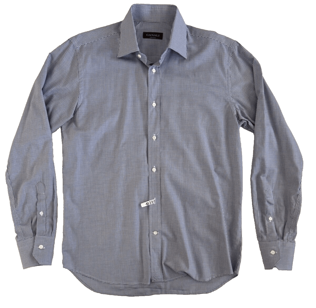 Canali Canali Men's Blue M Long Sleeve Button Down Shirt 100% Size US M / EU 48-50 / 2 - 1 Thumbnail