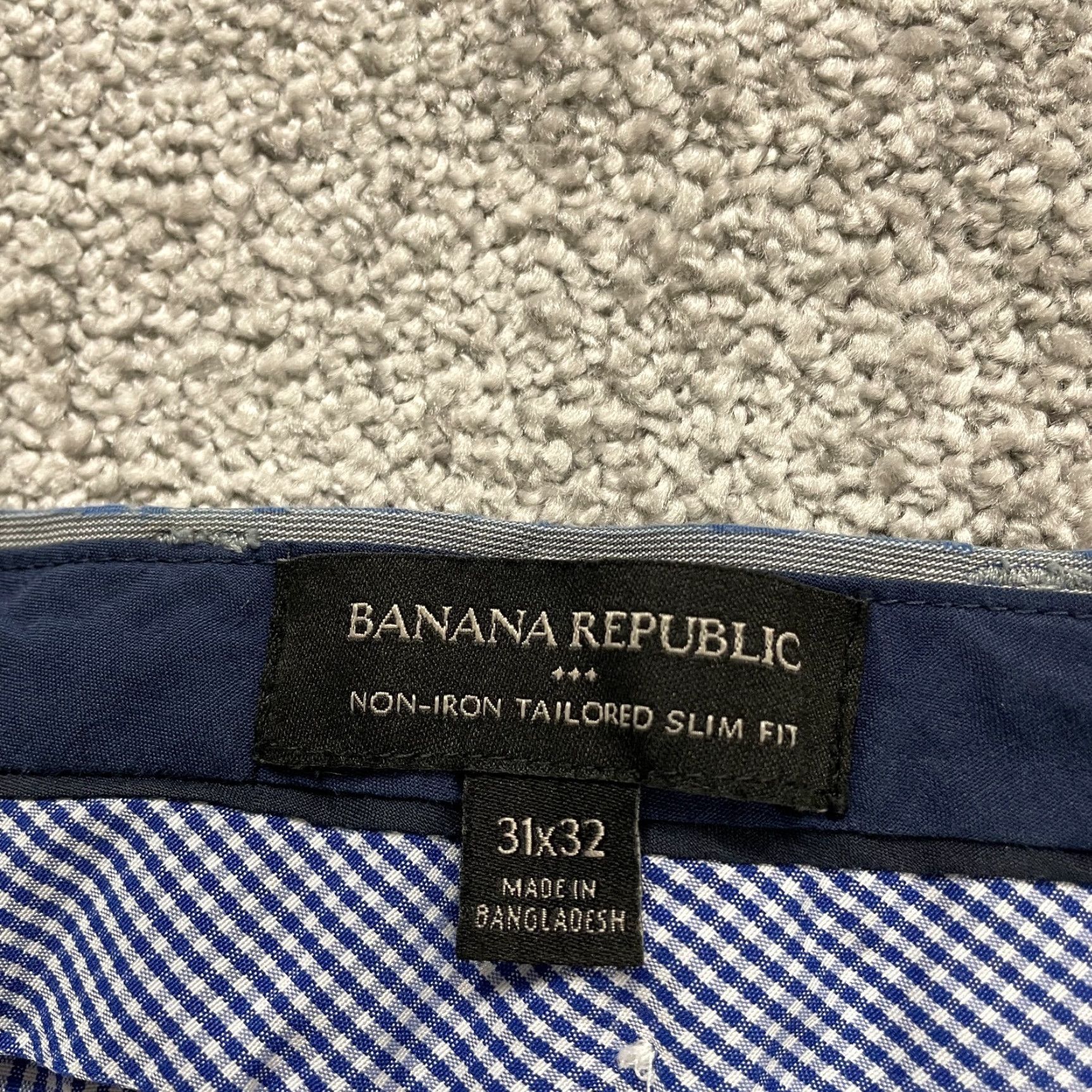 Banana Republic VINTAGE Banana Republic Slim Fit Dress Pants Mens 32x30 Blue Straight Leg Business Workwear Size US 32 / EU 48 - 5 Thumbnail