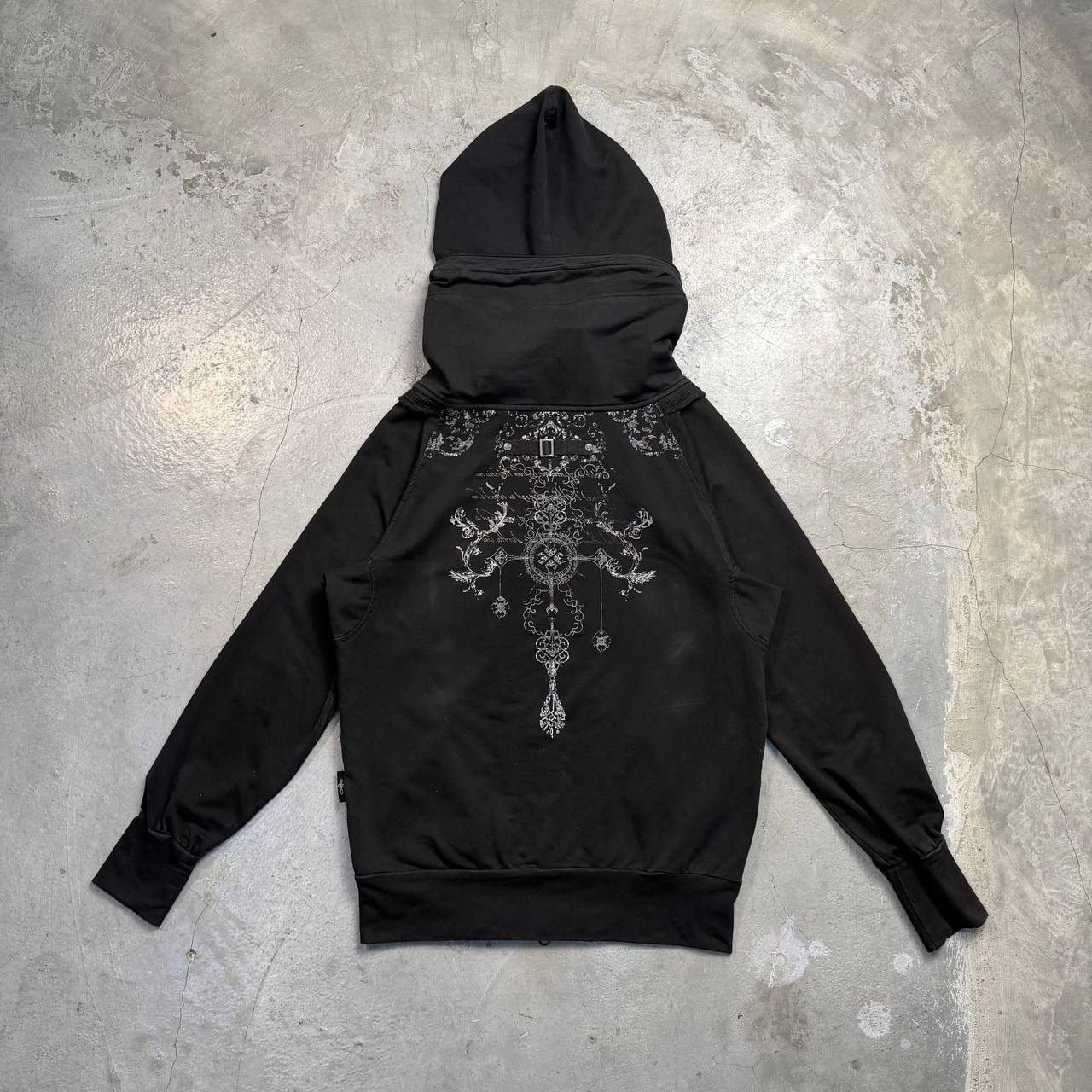Beauty Beast 2000s OZZ CROCE Archive Gothic Zip Hoodie Size US M / EU 48-50 / 2 - 4 Thumbnail