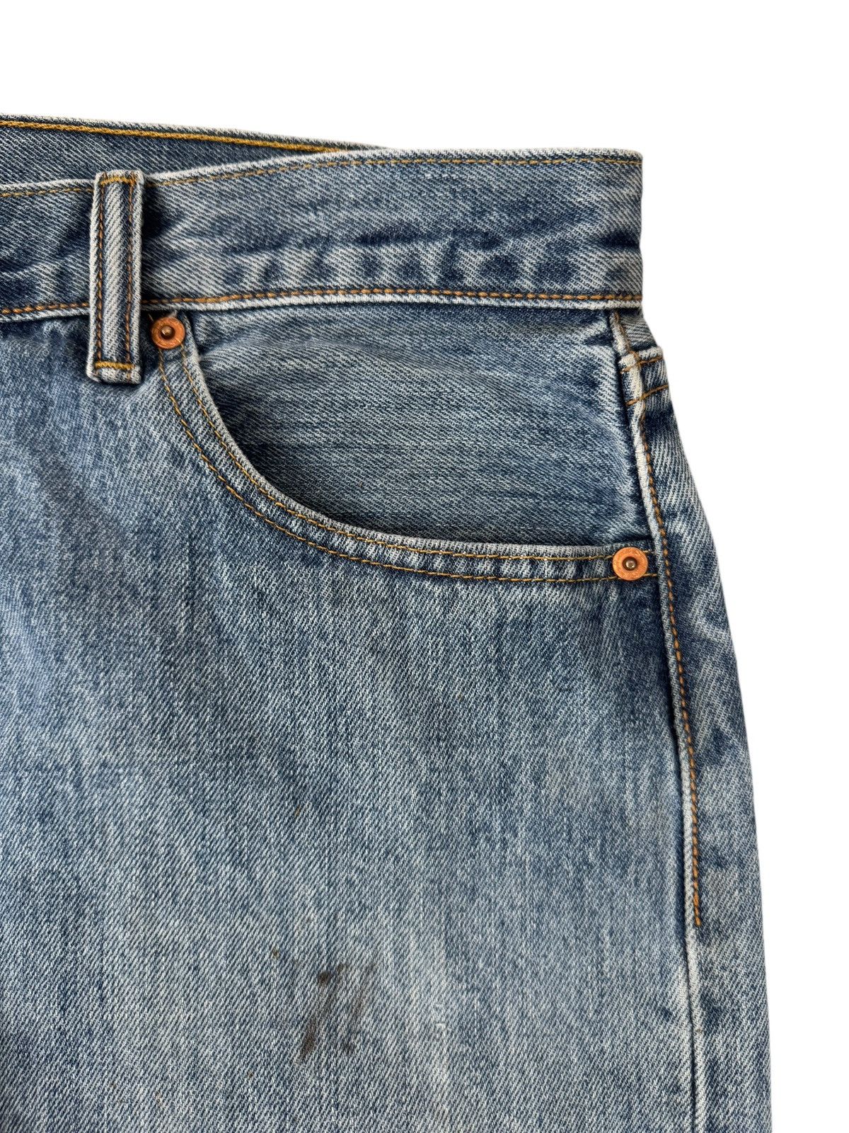 Levi's Vintage Paint Dirty Light Wash Levis 501 Jeans Size US 35 - 3 Thumbnail