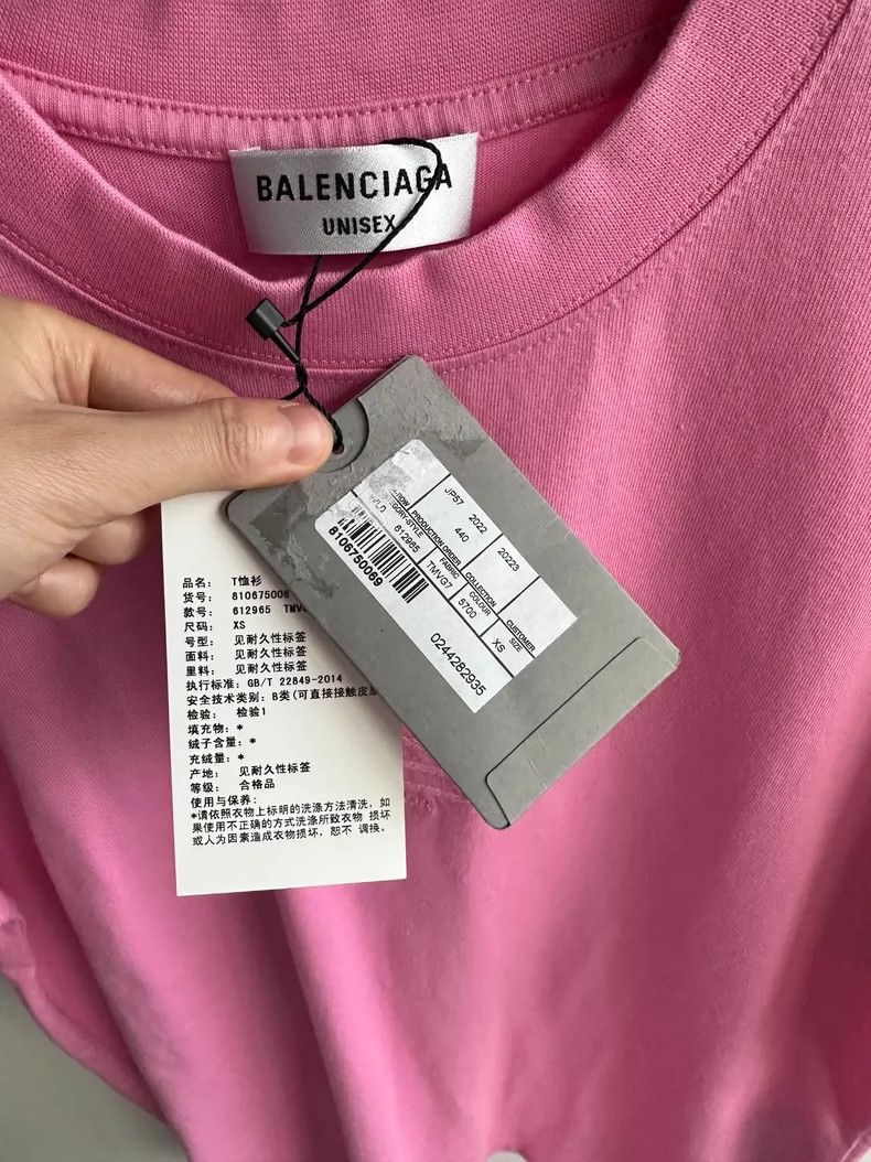Balenciaga Balenciaga Pink embroidered chest short sleeve 2504-Nextarr Size XS / US 0-2 / IT 36-38 - 5 Thumbnail