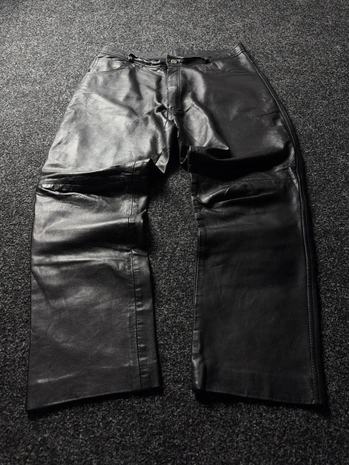 Leather Y2K Vintage Leather Pants Opium Style Alt Biker USA Rare Size US 34 / EU 50 - 1 Thumbnail