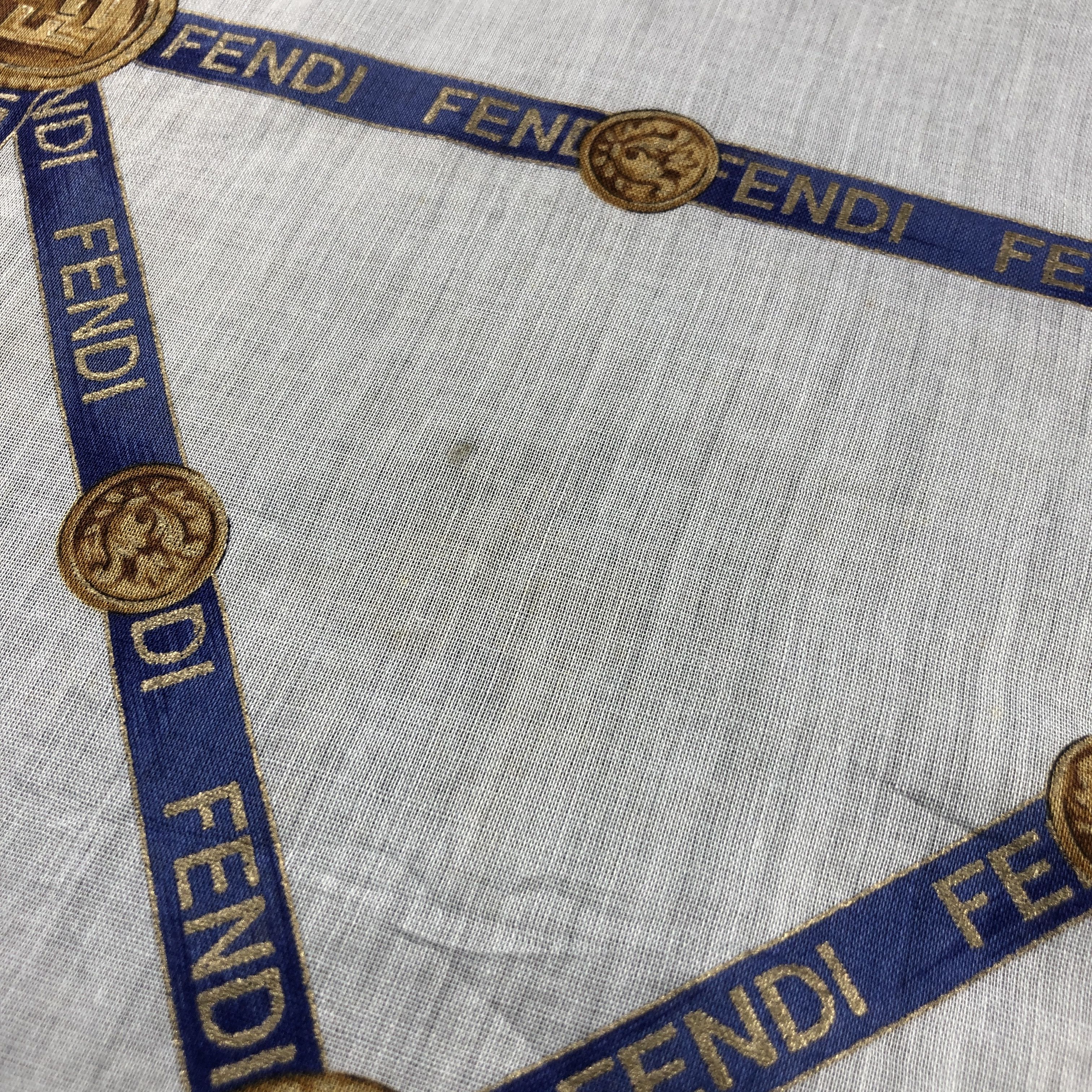Vintage FEndI Monogram FF Handkerchief Neckerchief Bandana H2735 Size ONE SIZE - 6 Thumbnail