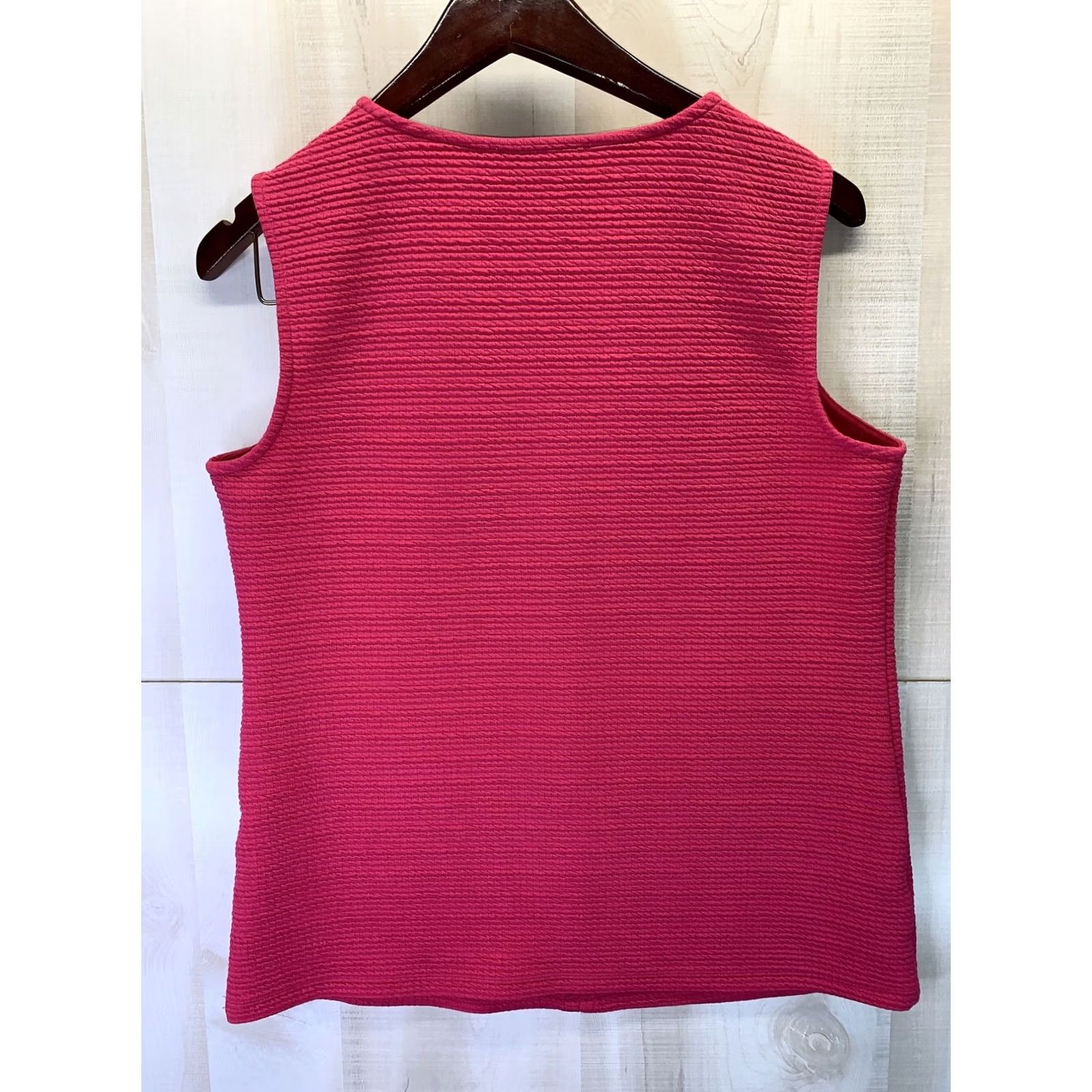 Calvin Klein Calvin Klein Women’s Tank Pink Key Hole Logo Beaded Slim M Sleeveless Pullover Casual Workwear Shirt Womens Size M / US 6-8 / IT 42-44 - 5 Thumbnail