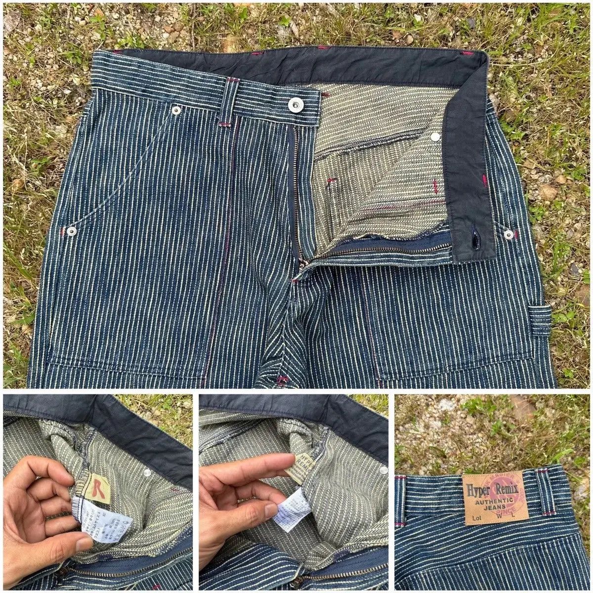 Solid and Striped HYPER REMIX HICKORY STRIPED VINTAGE WORKWEAR WABASH CARGO Size US 31 - 14 Thumbnail