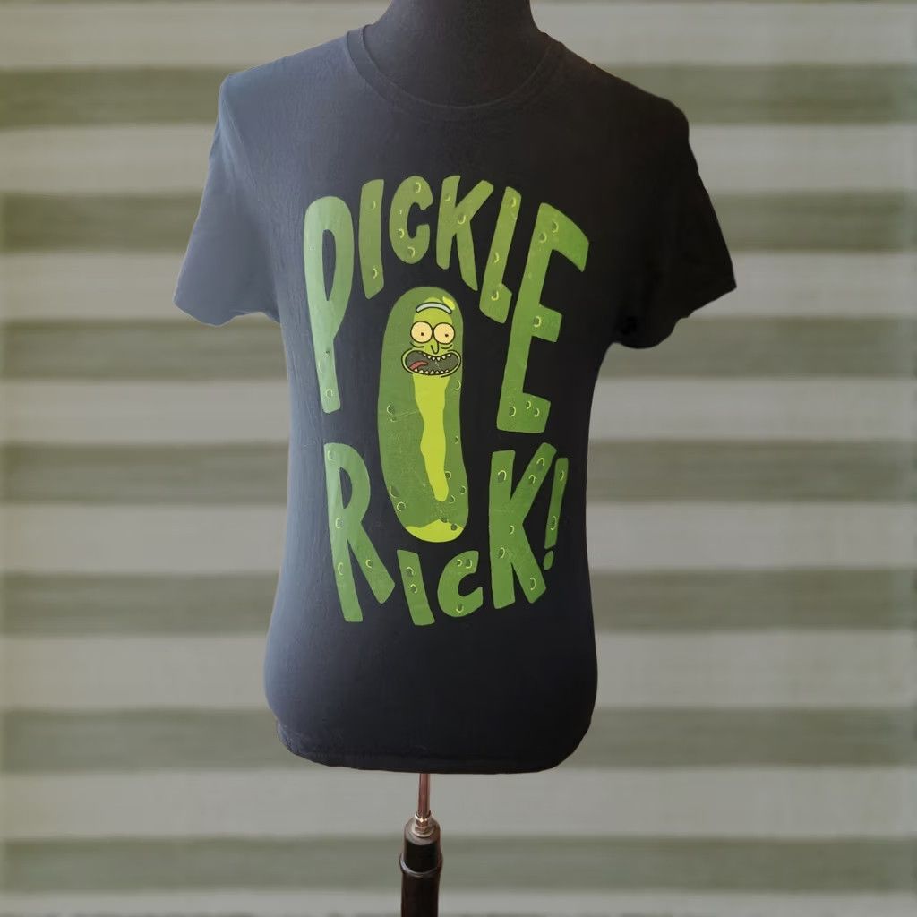 Ripple Junction Ripple Junction Mens Rick & Morty Pickle Rick Graphic T-Shirt Tee Black M Size US M / EU 48-50 / 2 - 1 Thumbnail