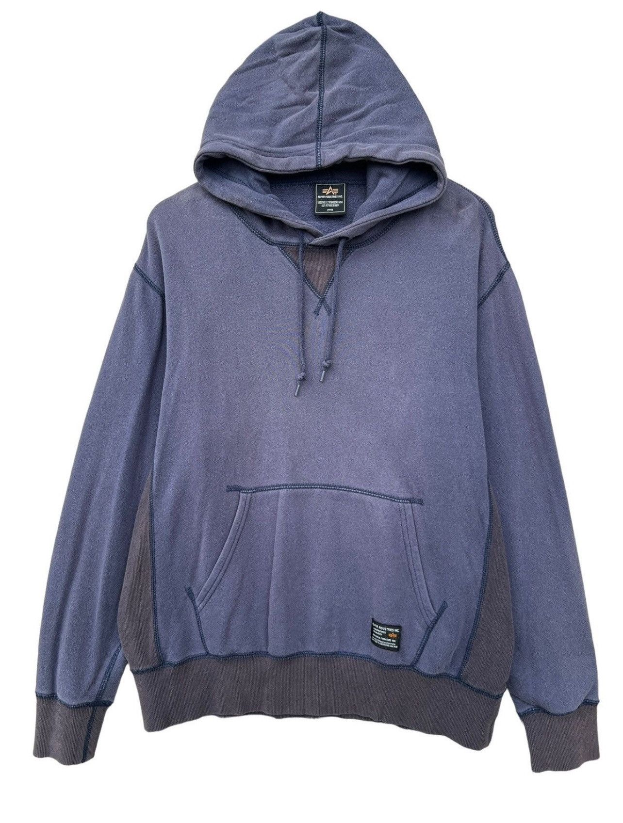 Alpha Industries × Avirex Vintage Y2K Alpha Industries Baggy Boxy Sunfaded Hoodie Size US L / EU 52-54 / 3 - 1 Thumbnail
