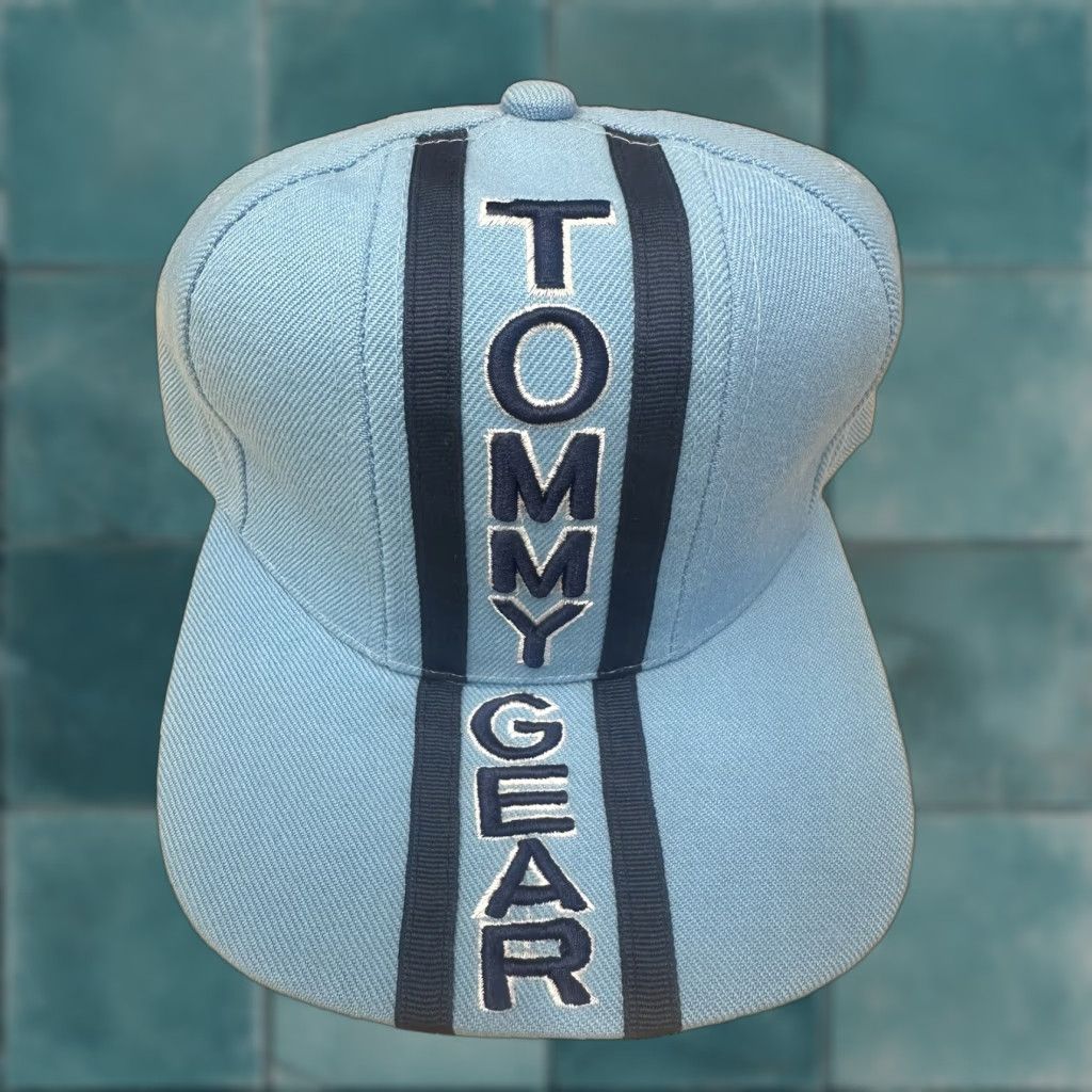 Vintage VINTAGE Tommy Gear Strapback Hat Cap - Men - One Size - Wool - 90s - Carolina Blue - Deadstock NWOT NOS - Baseball Cap Size ONE SIZE - 1 Thumbnail