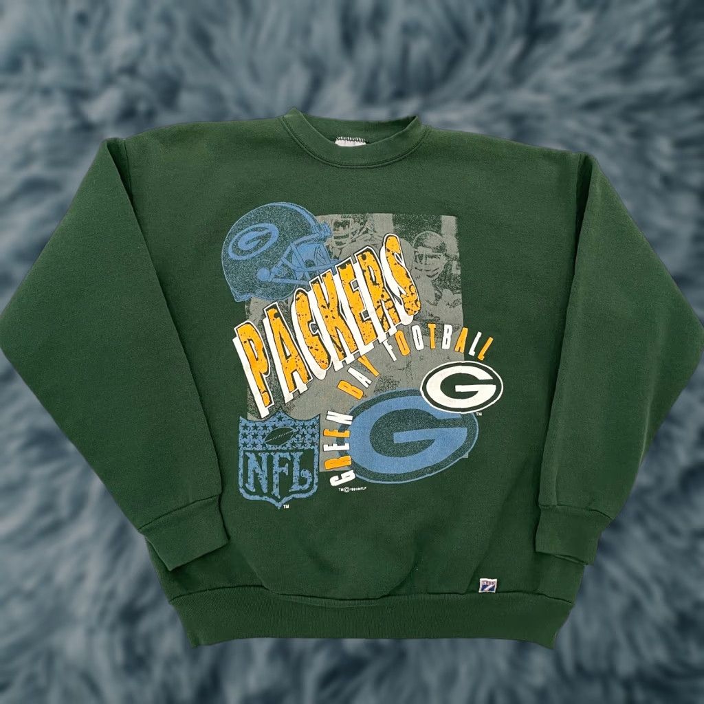 Logo 7 VINTAGE Logo 7 Green Bay Packers Sweatshirt Adult Large Green NFL Football Logo Mens L 90s City Outdoor Sports American Logo 90s Vintage Size US L / EU 52-54 / 3 - 1 Thumbnail