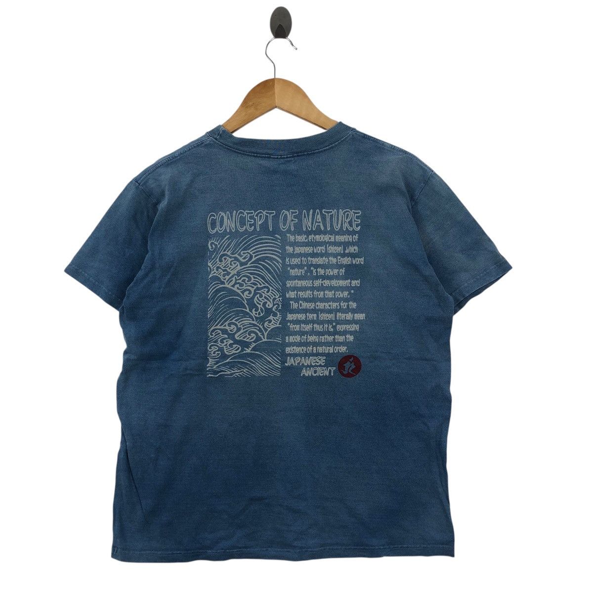 Japanese Brand Vintage NTRL Japanese Ancient Indigo Dye T Shirt Size M Size US M / EU 48-50 / 2 - 3 Thumbnail