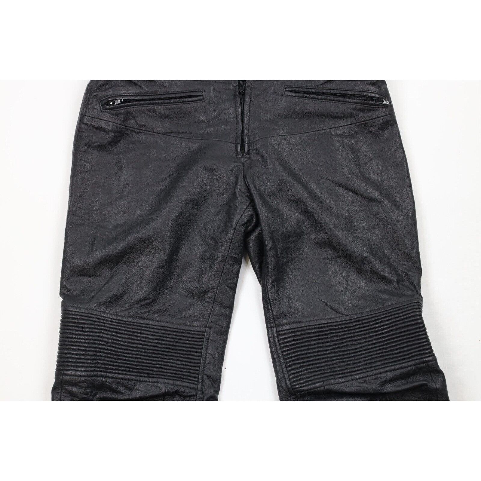 BMW × Vintage Vintage BMW Mens Distressed Leather Motorcycle Riding Pants Size US 34 / EU 50 - 3 Thumbnail