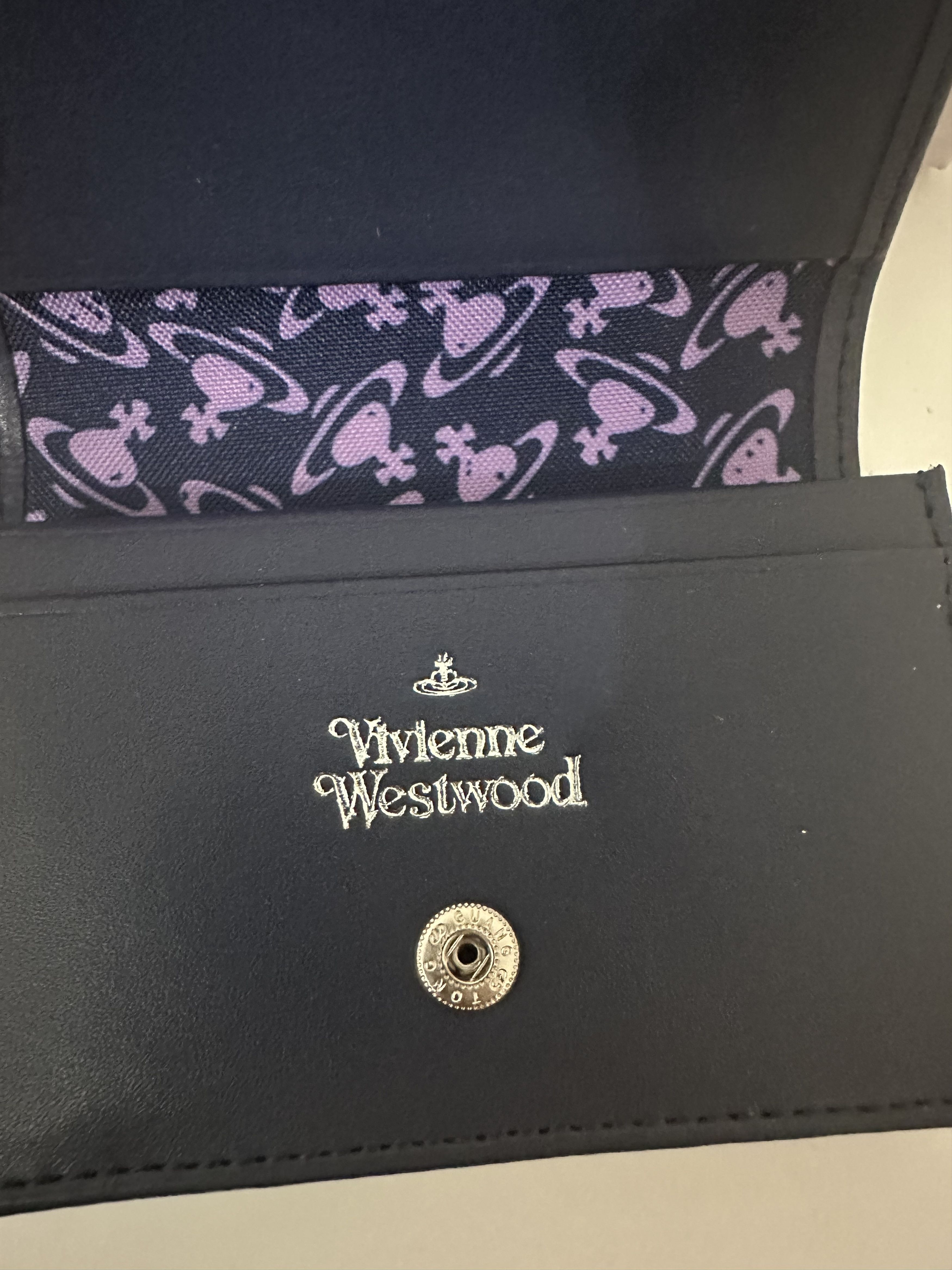 Vivienne Westwood Vivienne Westwood Navy / Purple Orb Print wallet Size ONE SIZE - 3 Thumbnail