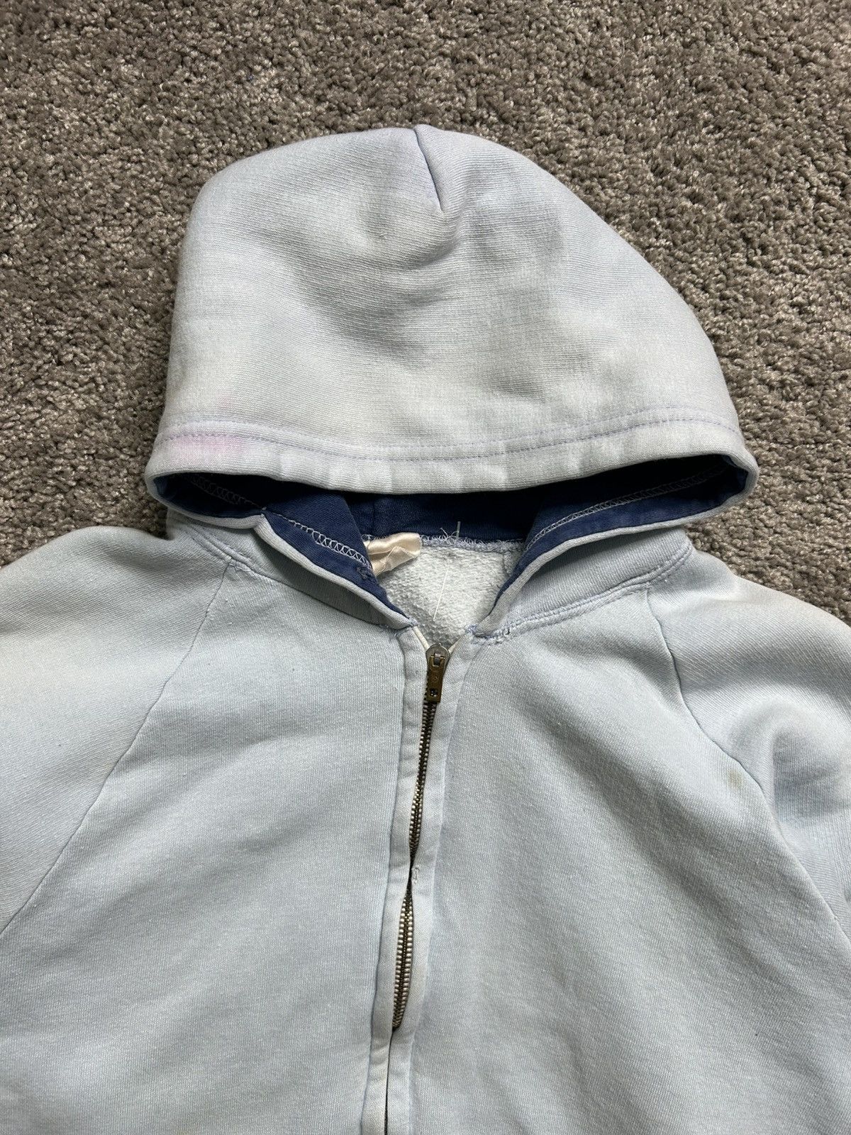 Vintage Vintage 50s/60s Two Tone Blank London Zip Up Sweat Hoodie Size US S / EU 44-46 / 1 - 2 Thumbnail