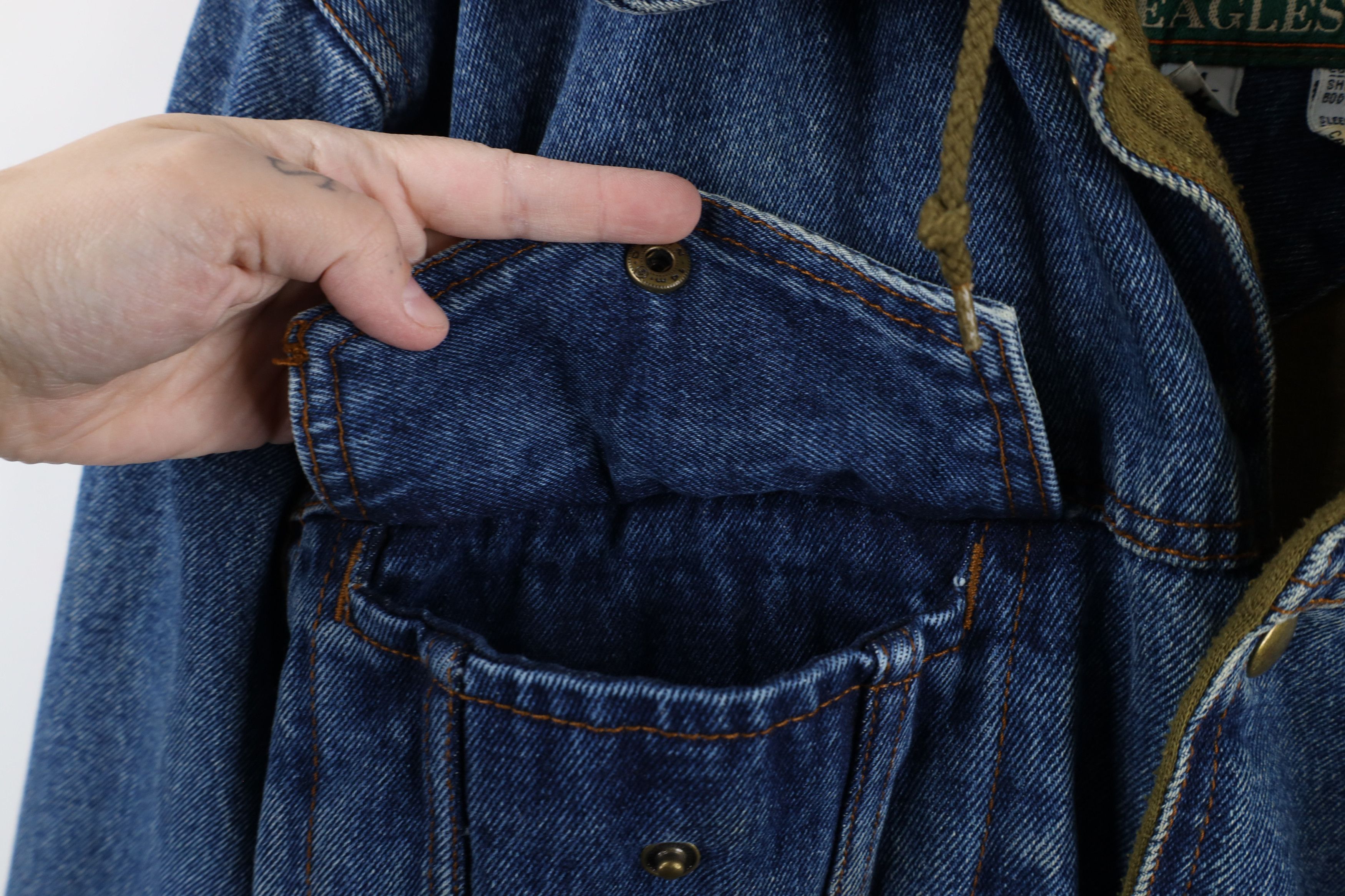 Vintage Vintage 90s Streetwear Hooded Denim Jean Trucker Jacket Size US M / EU 48-50 / 2 - 4 Thumbnail
