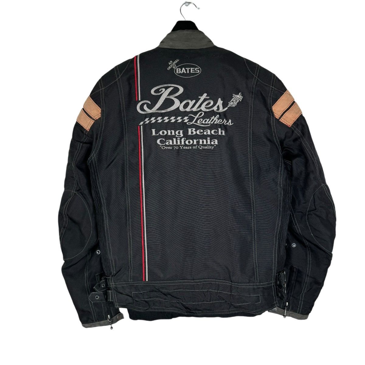 Bates Hats ❄️BATES LONG BEACH RACING BIKERS JACKET Size US L / EU 52-54 / 3 - 10 Thumbnail