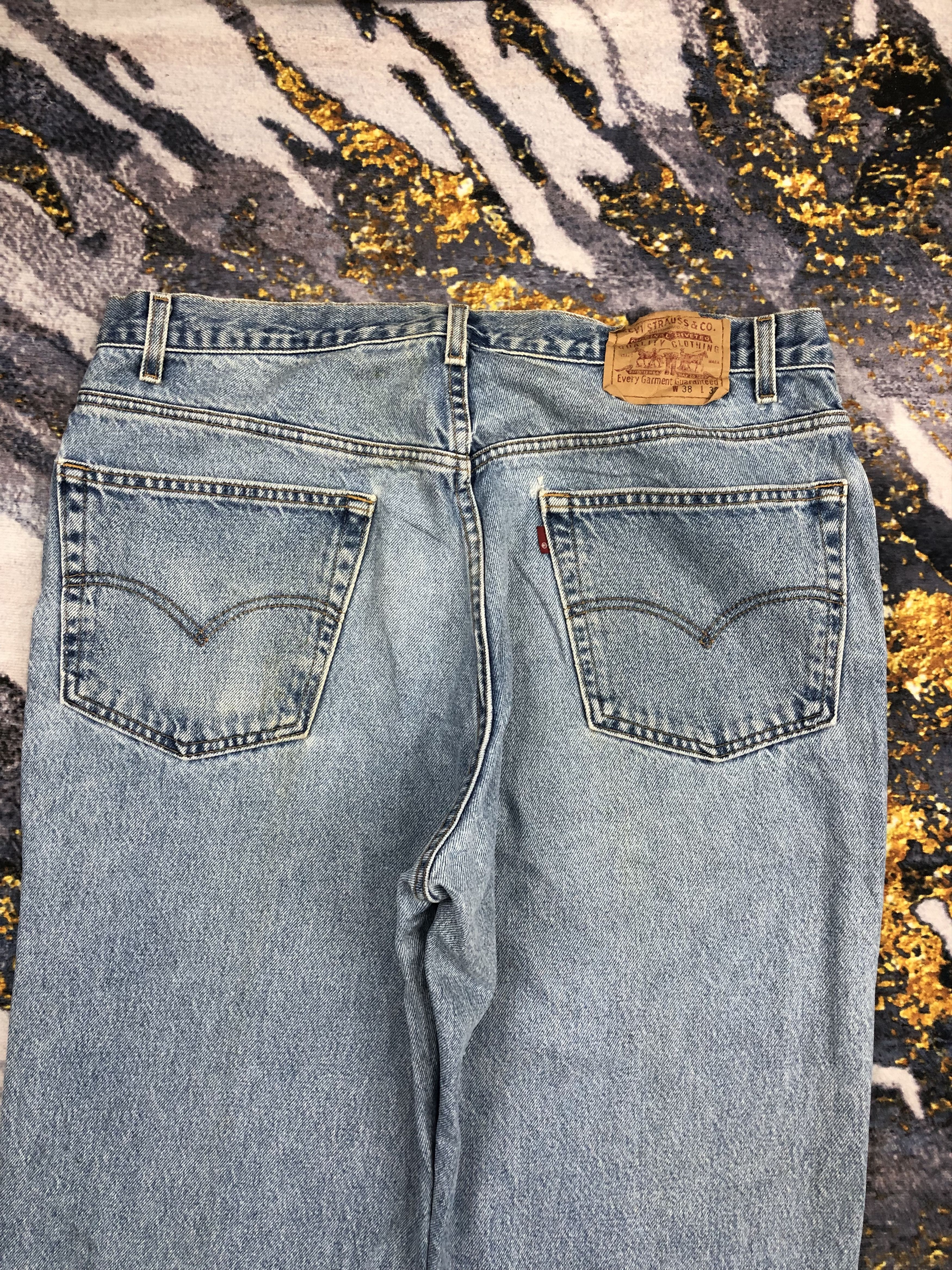 Levi's Vintage Levis 90s Faded Blue Jeans DPP0176 Size US 37 - 4 Thumbnail