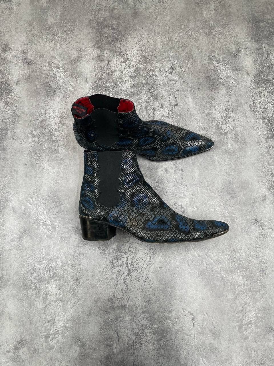 Jeffery West Jeffery West Men Leather Chelsea Boots Black Blue Size US 9 / EU 42 - 1 Thumbnail
