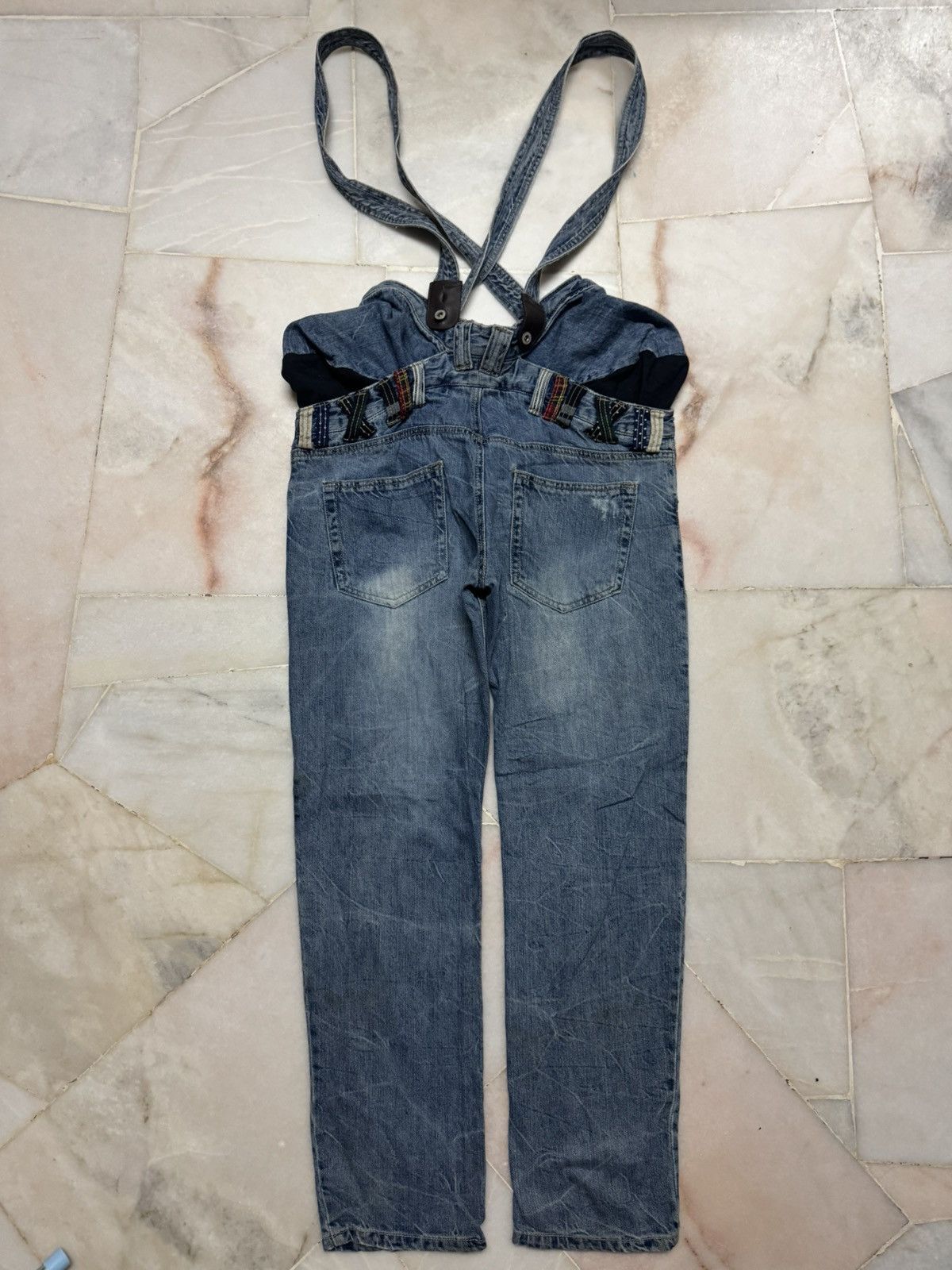 PPFM 💥RARE DOUBLE WAIST💥VTG JAPANESE OVERALL DOUBLE WAIST GRUNGE Size US 30 / EU 46 - 13 Thumbnail