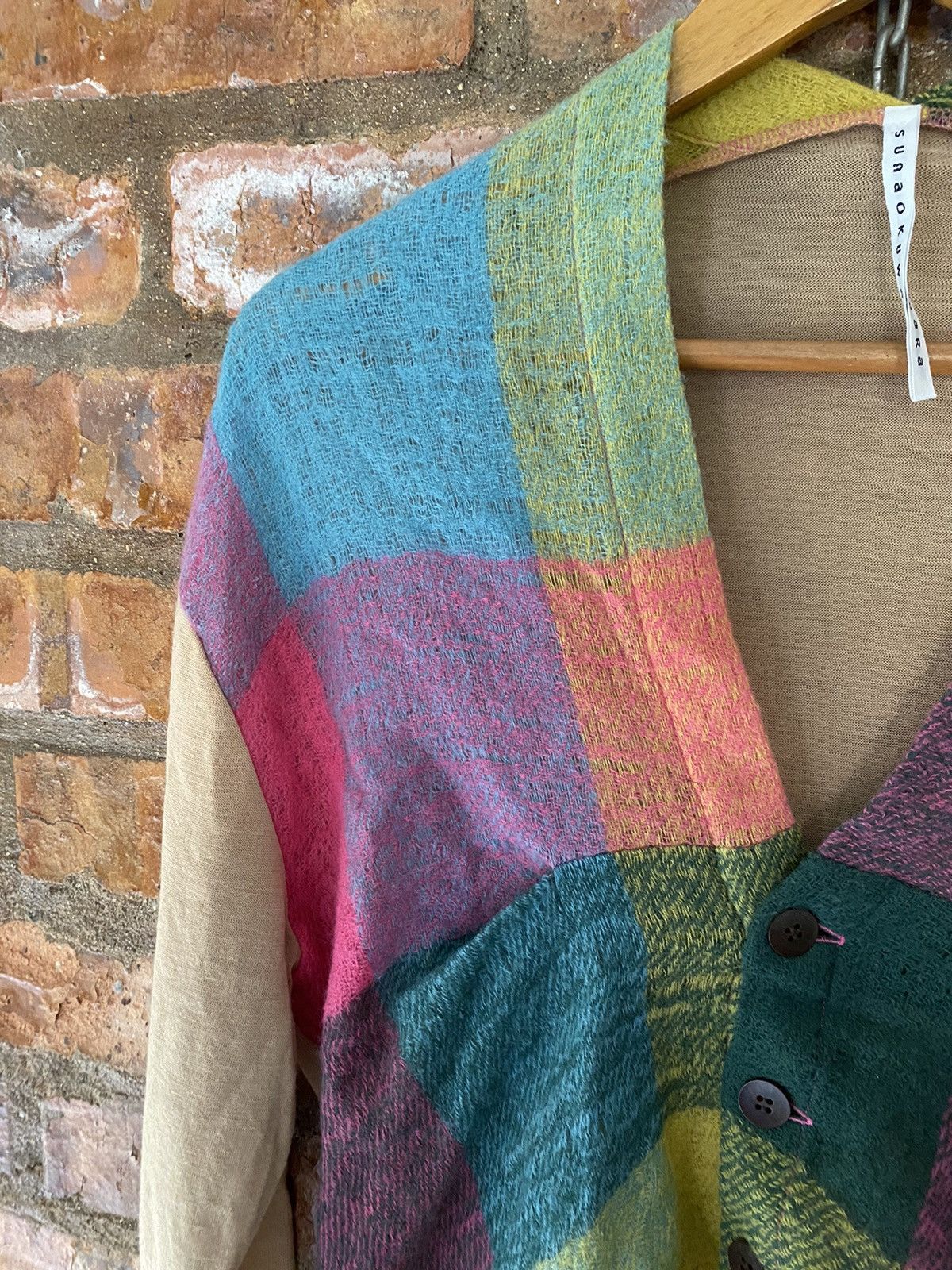 Ne-Net Sunao Kuwahara patchwork knit crop cardigan Size M / US 6-8 / IT 42-44 - 6 Thumbnail