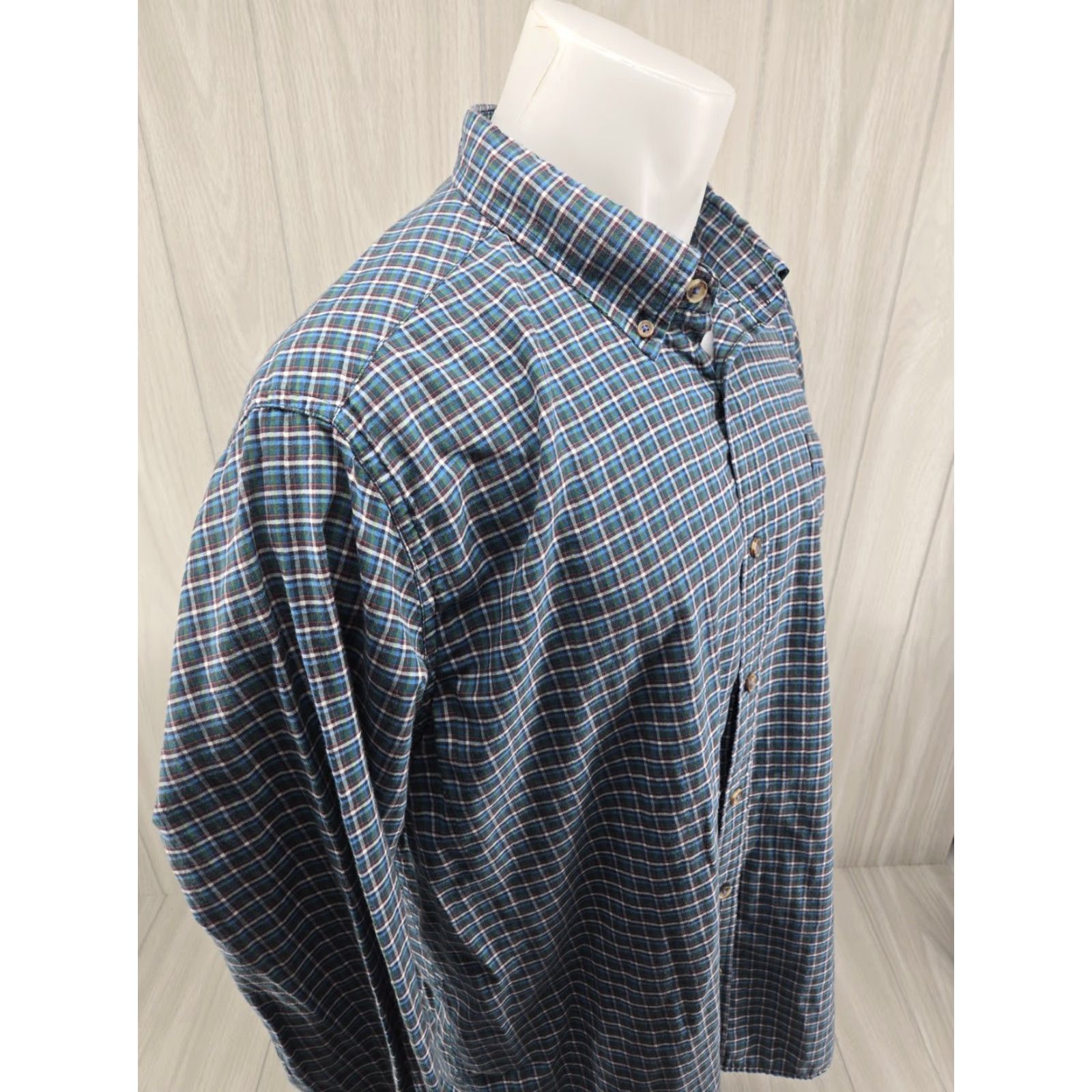 Mountain Khakis Mountain Khakis Shirt Mens 2XL Blue Plaid Button-Up Shirt Long Sleeve Crew Neck Collar Down Classic Outdoor Size US XXL / EU 58 / 5 - 7 Thumbnail